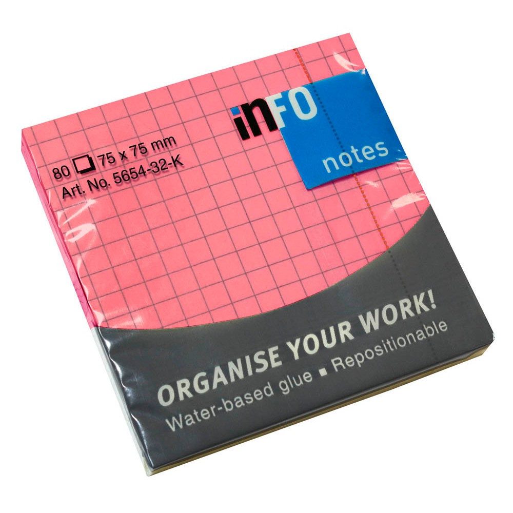 inFO Marker inFO 5654-32-K Haftnotizen Standard pink 1 Block