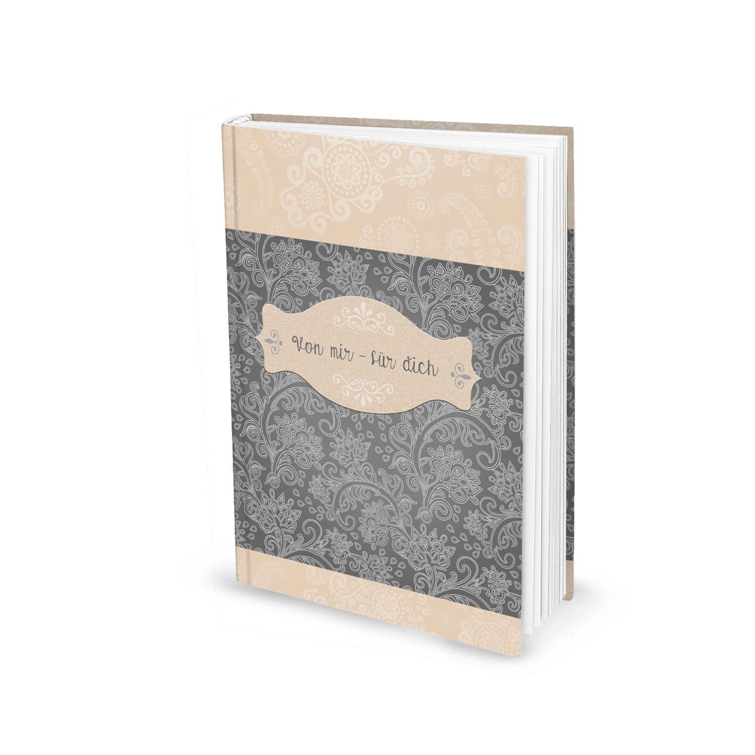Logbuch-Verlag Dekofigur Kleines Notizbuch DIN A5 "Von mir für dich" als Geschenkbuch