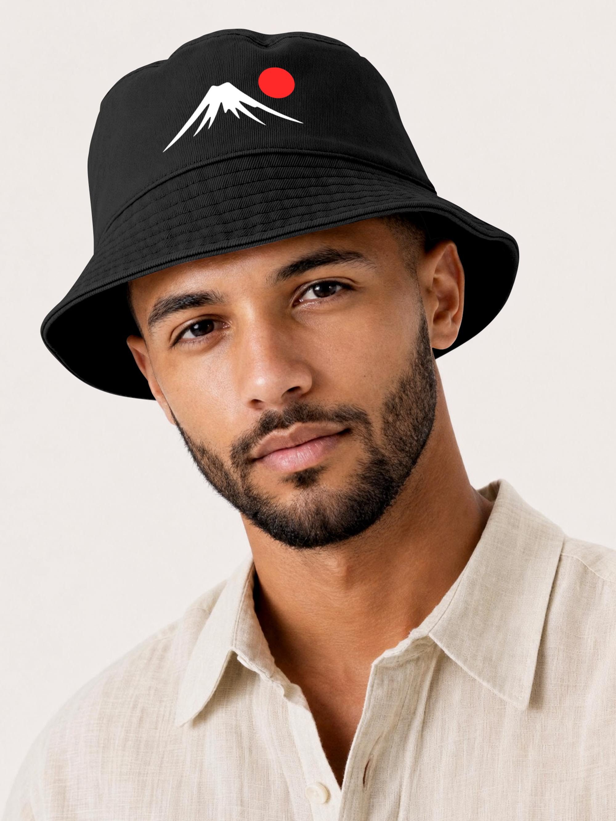 Neverless Fischerhut Anglerhut mit Print Mount Fuji Bucket Hat Baumwolle Neverless®