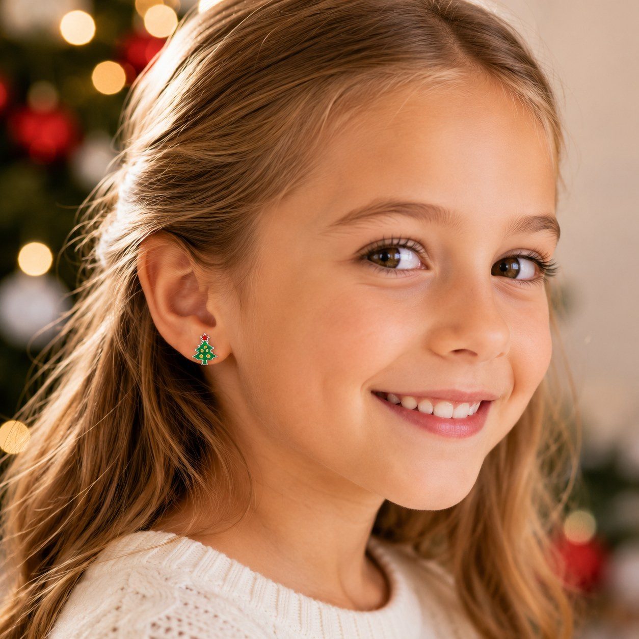 LUISIA® Paar Ohrhänger Ohrstecker 'Weihnachtsbaum' E-14456 - 925 Sterling
