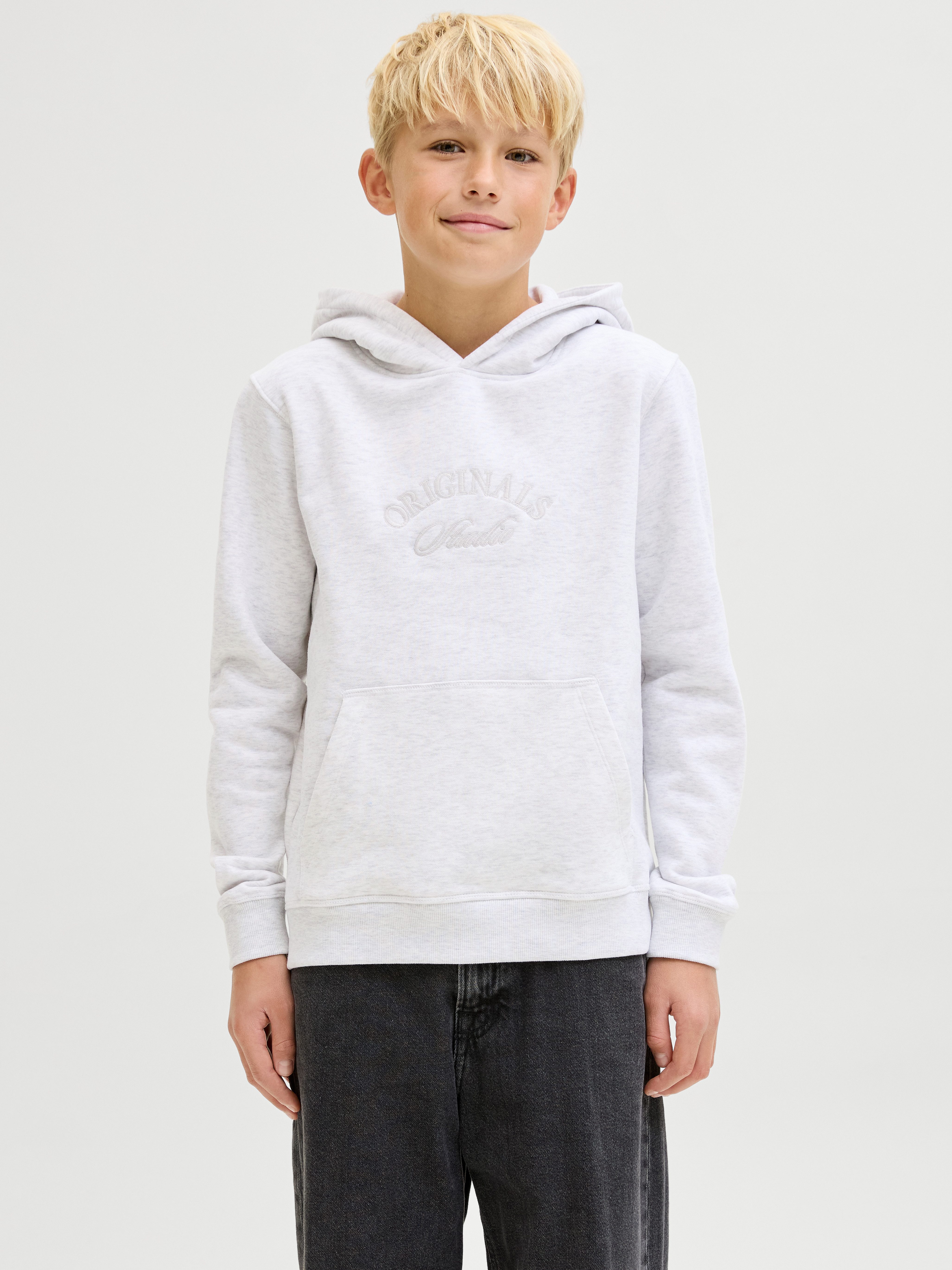 Jack & Jones Junior Kapuzensweatshirt JORBLEECKER BRANDING SWEAT HOOD BF JNR
