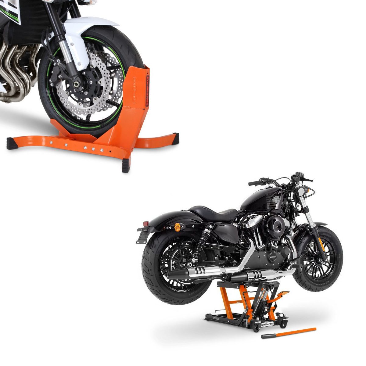 ConStands Motorradheber Set Hebebühne + Motorradwippe S20 CB38840