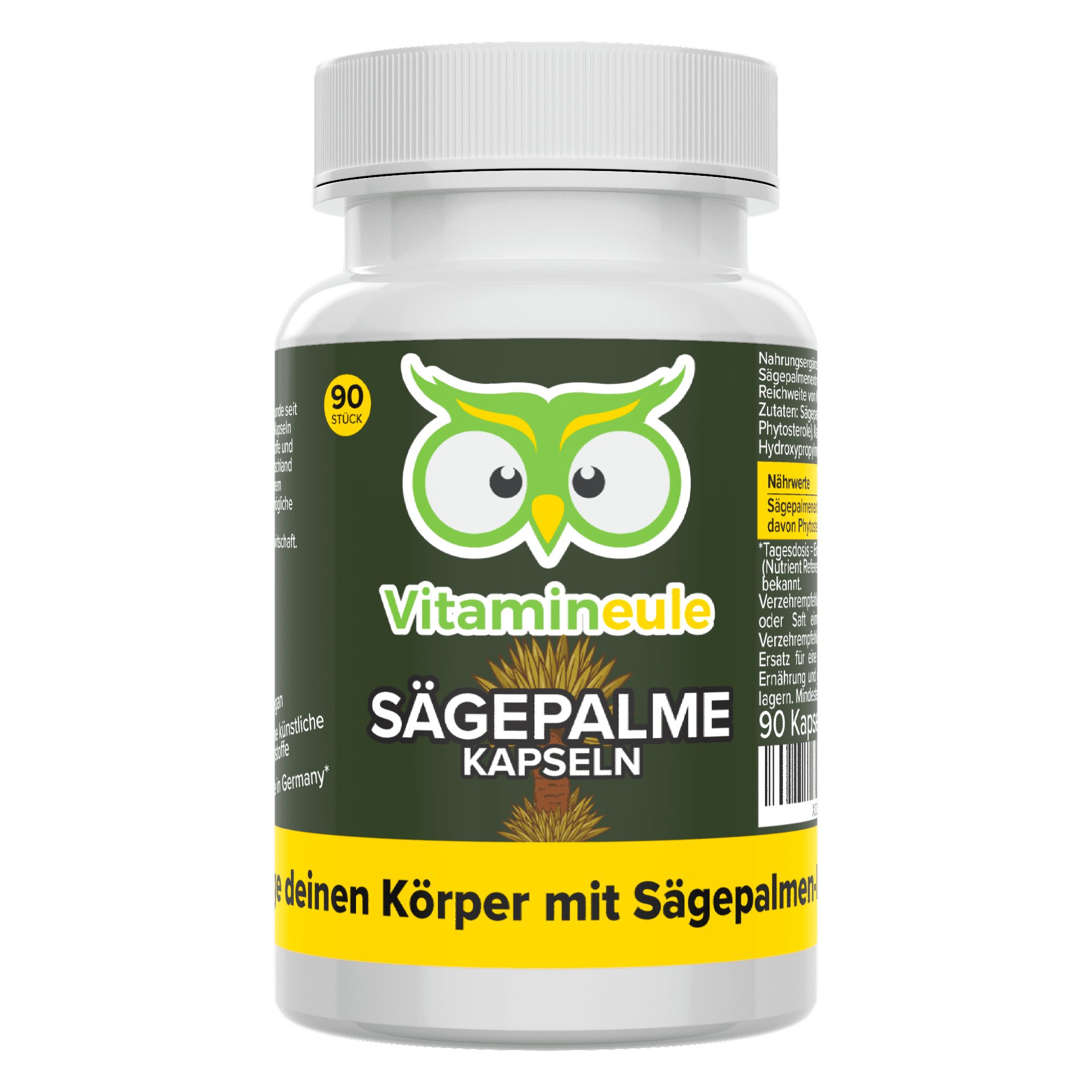 Sägepalme Kapseln mit 450 mg Extrakt - 112 mg Phytosterole - Kapsel