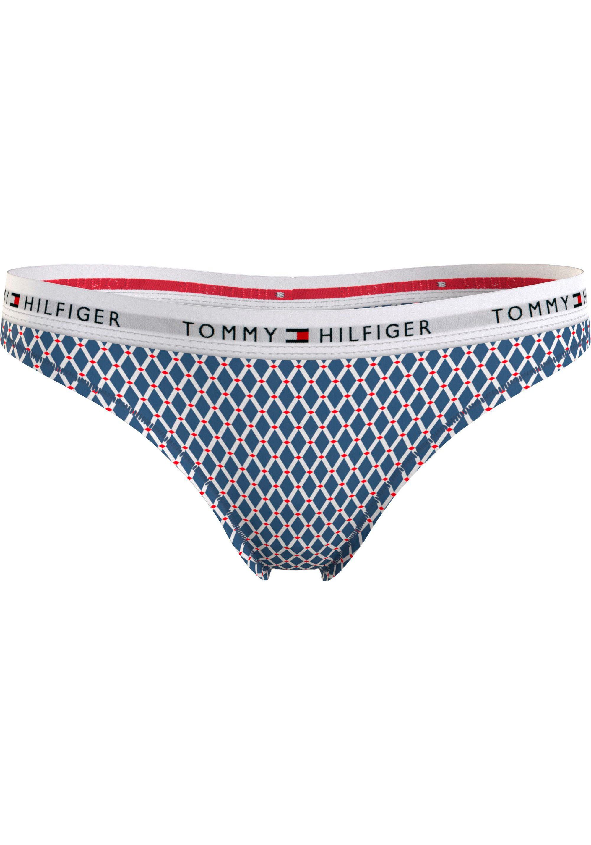 Tommy Hilfiger Underwear T-String THONG PRINT mit Logoschriftzug blau bedr