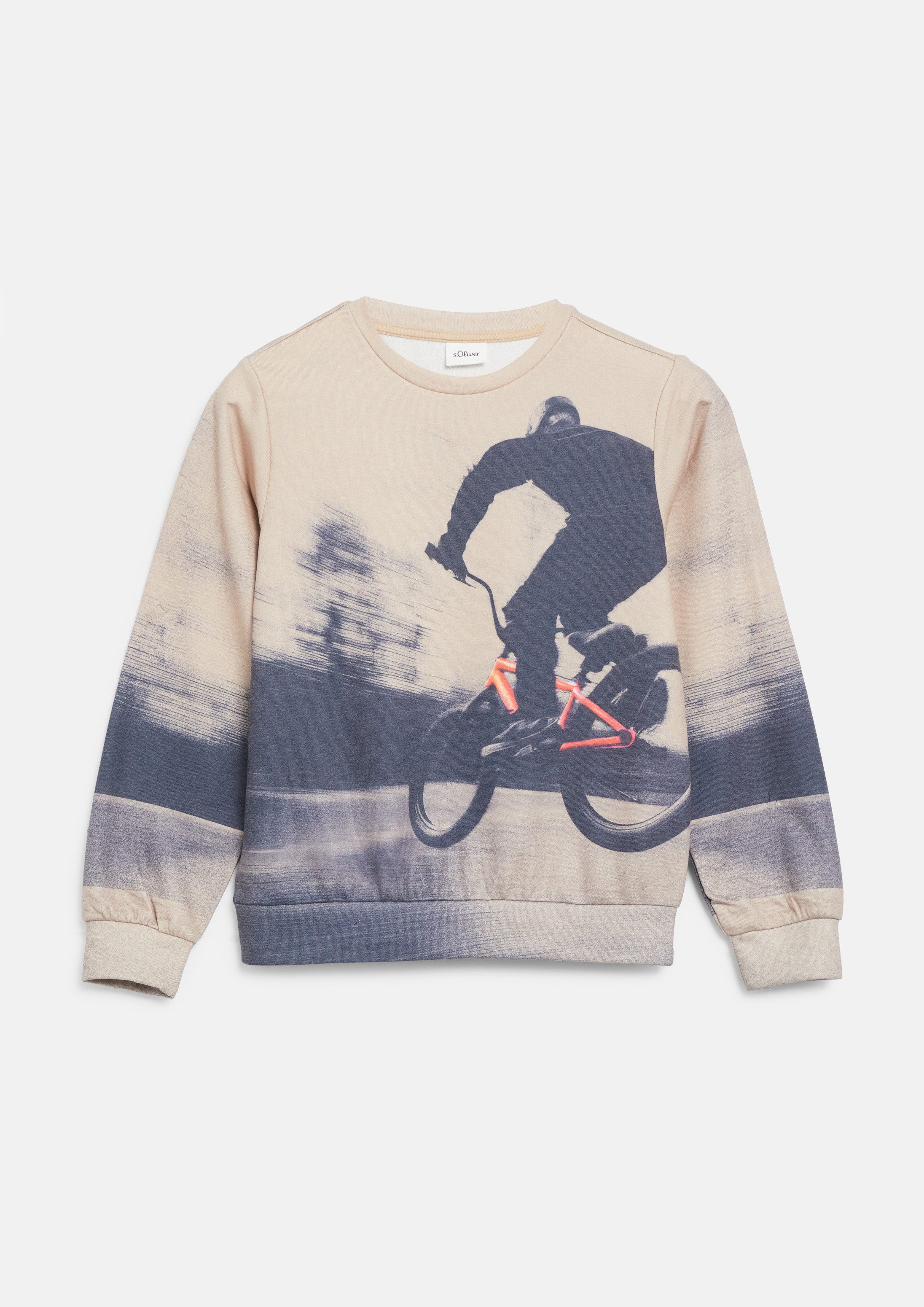 s.Oliver Sweatshirt Sweatshirt Sweatshirt mit All-over-Print