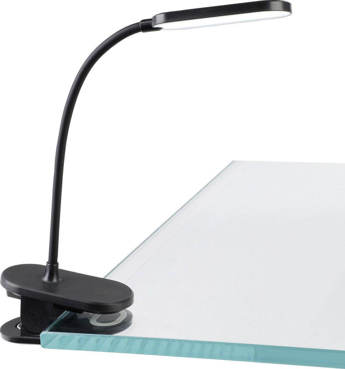 EGLO LED Tischleuchte Eglo Led Akku-Klemmleuchte Raizal dimmbar, schwarz, Inkl. Leuchtmittel, Dimmbar ohne Bewegungsmelder
