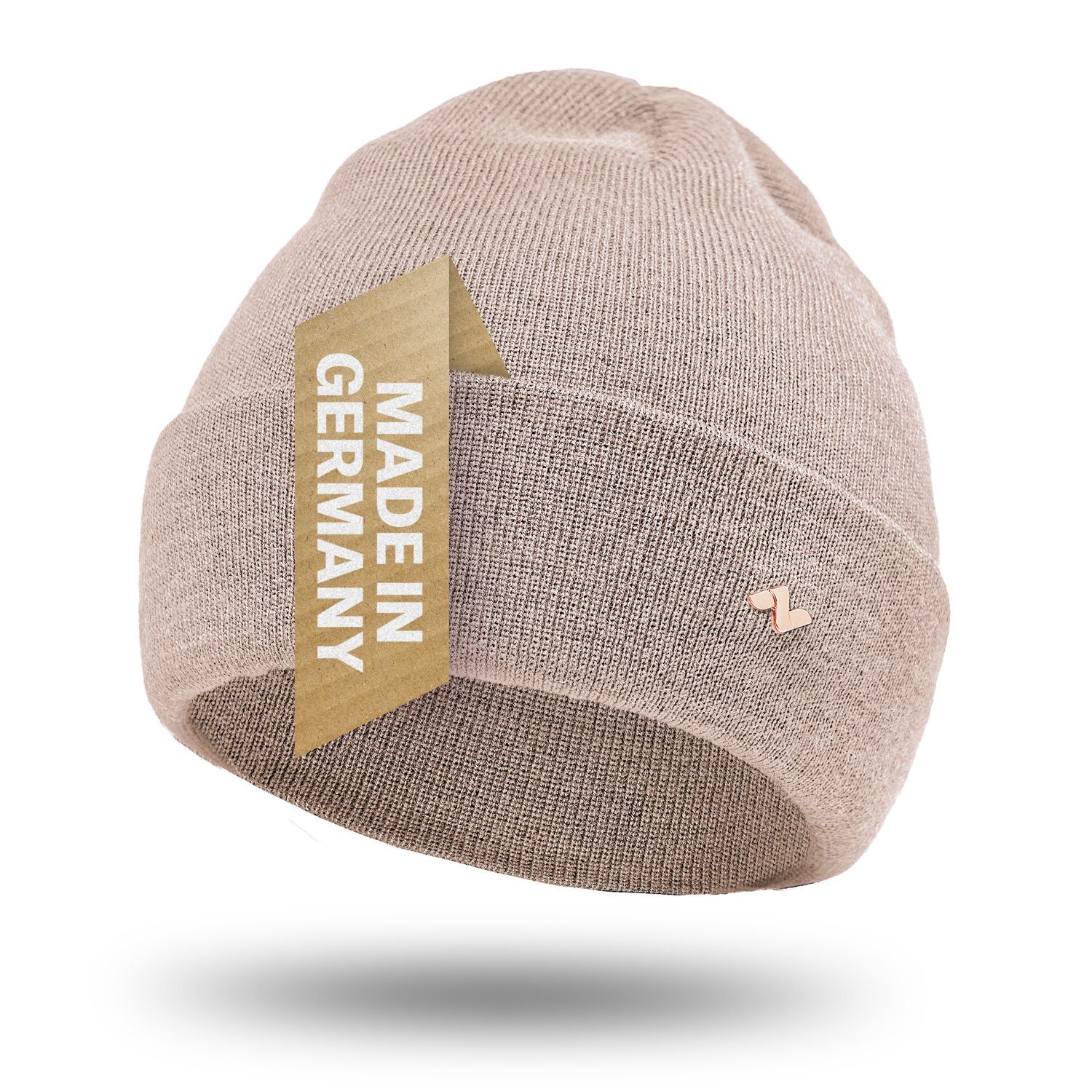 NYTTED® Beanie - 100% Merino-Wolle - Made in Germany - Wintermütze für Herren & Damen sand