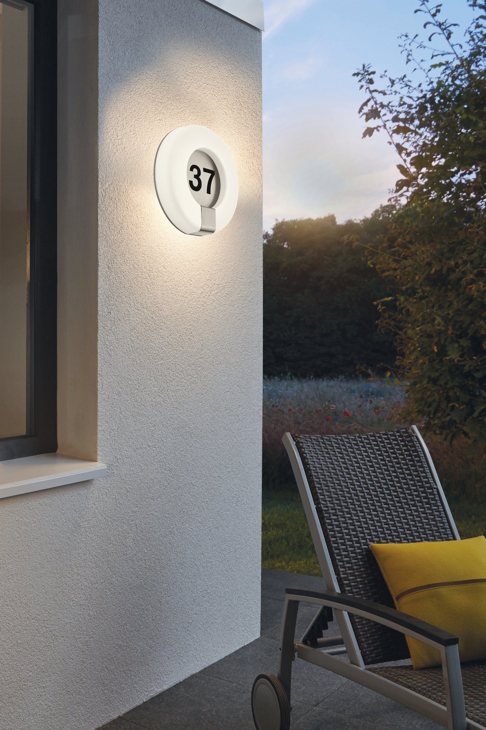 EGLO LED Wandleuchte Marchesa-c, Leuchtmittel inklusive, Smart Home Außenleuchte, Wandleuchte, Silber, weiß, dimmbar, IP44