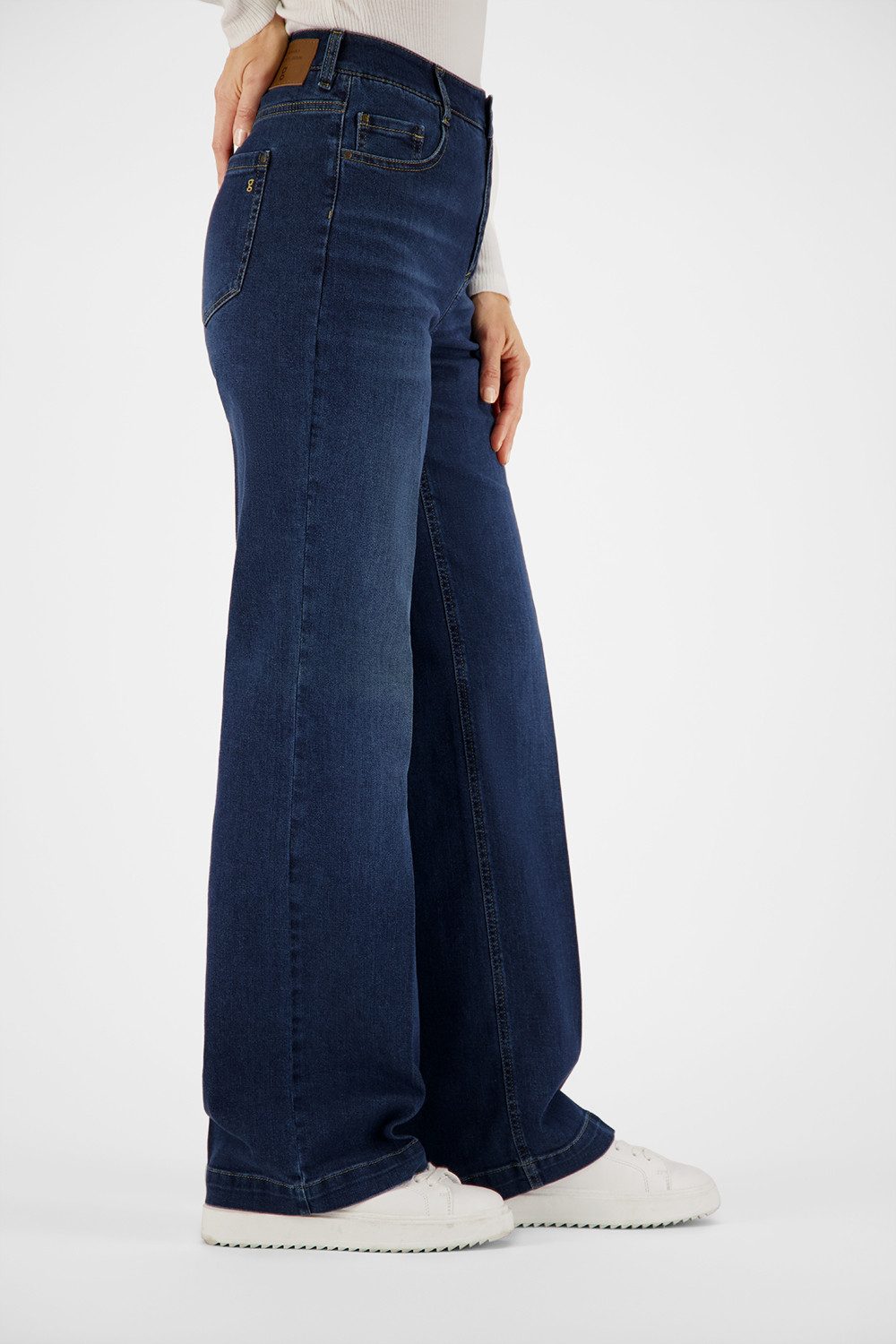 Atelier GARDEUR Weite Jeans FELIZA7-670721-7169 Wide Leg Damenhose schwarz dark rinse used Elastischer Stretch-Denim mit Wide-Leg und 5-Pocket-Details