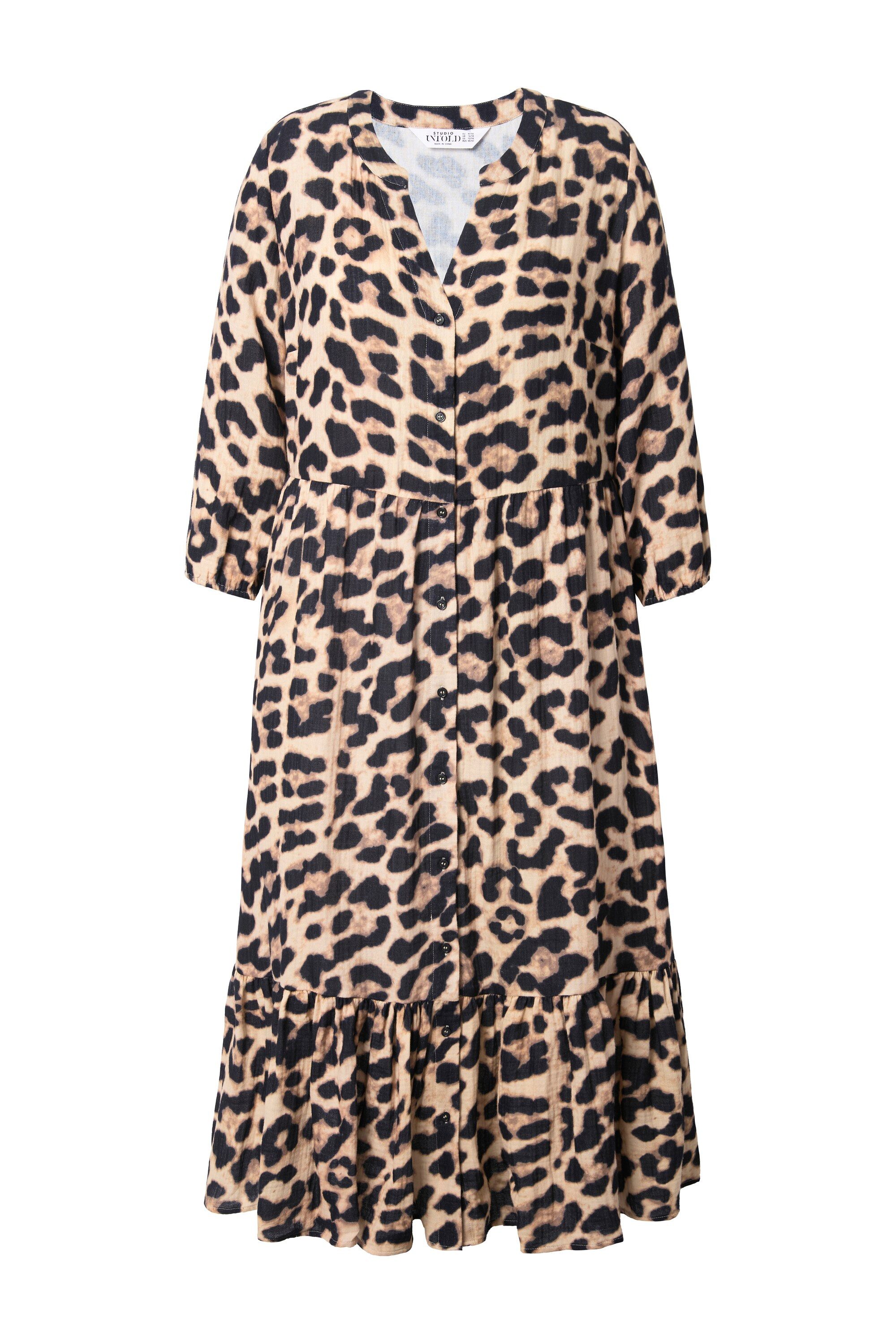 Studio Untold Maxikleid Maxikleid A-Line Musselin Leo günstig online kaufen