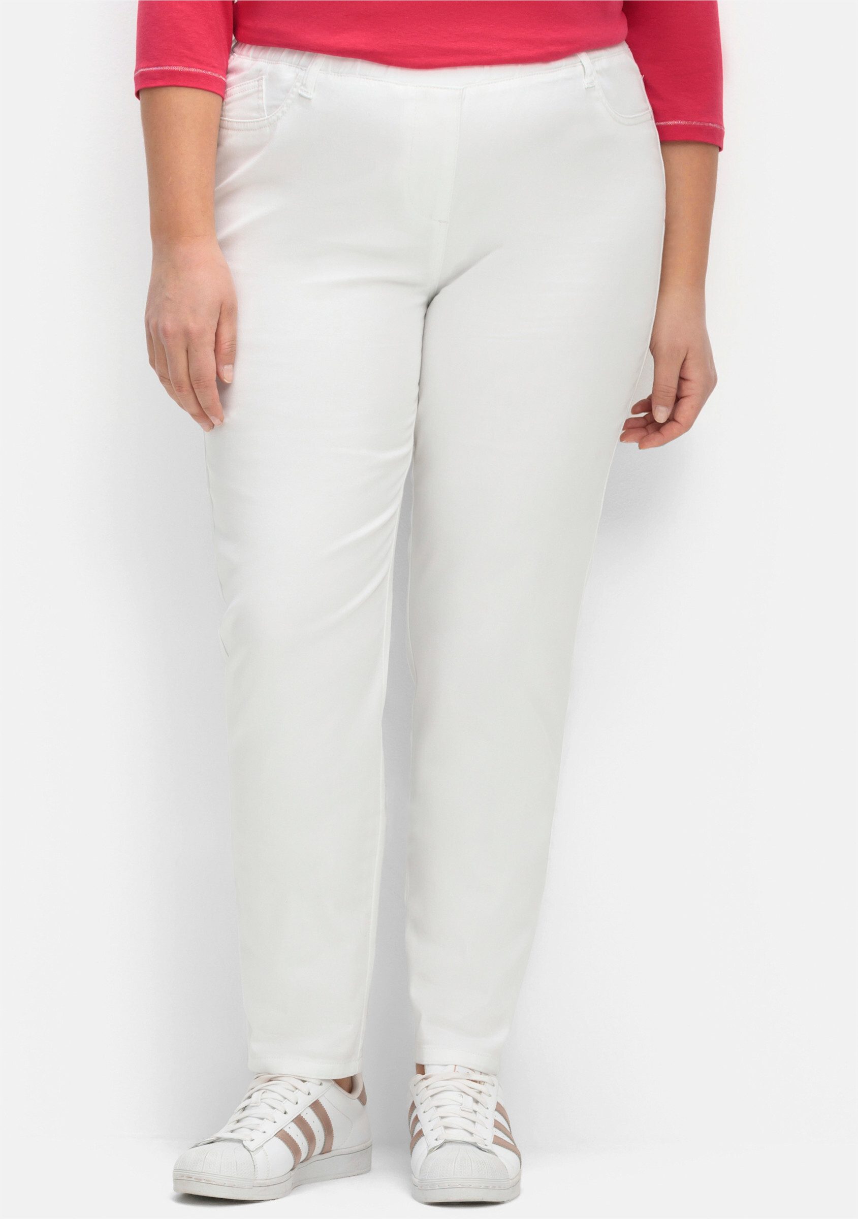 Sheego Jerseyhose Schlupfhose Innenbeinlänge ca. 81 günstig online kaufen