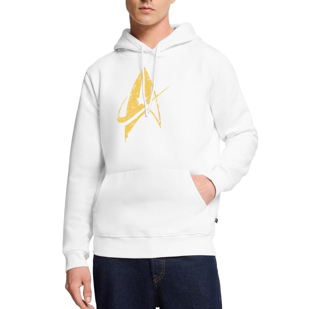 Hoodie Star Trek Discovery Delta Abzeichen Gold Herren Premium Hoodie