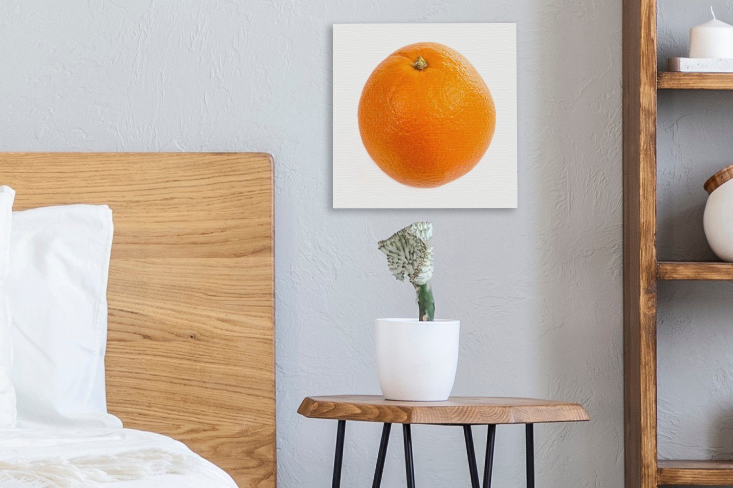 - - Schlafzimmer Leinwand für (1 Wohnzimmer St), Orange Obst, Bilder OneMillionCanvasses® Leinwandbild Orange