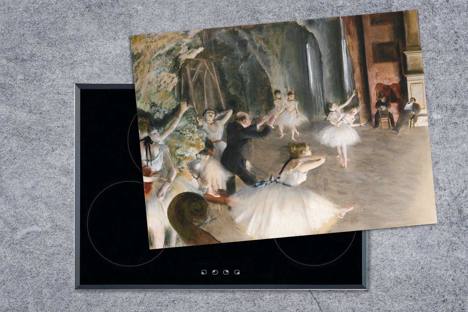 Arbeitsfläche Vinyl, Ceranfeldabdeckung auf MuchoWow (1 Balletts - Mobile tlg), des Bühne Herdblende-/Abdeckplatte Gemälde Probe cm, 70x52 von der Degas, Edgar nutzbar,