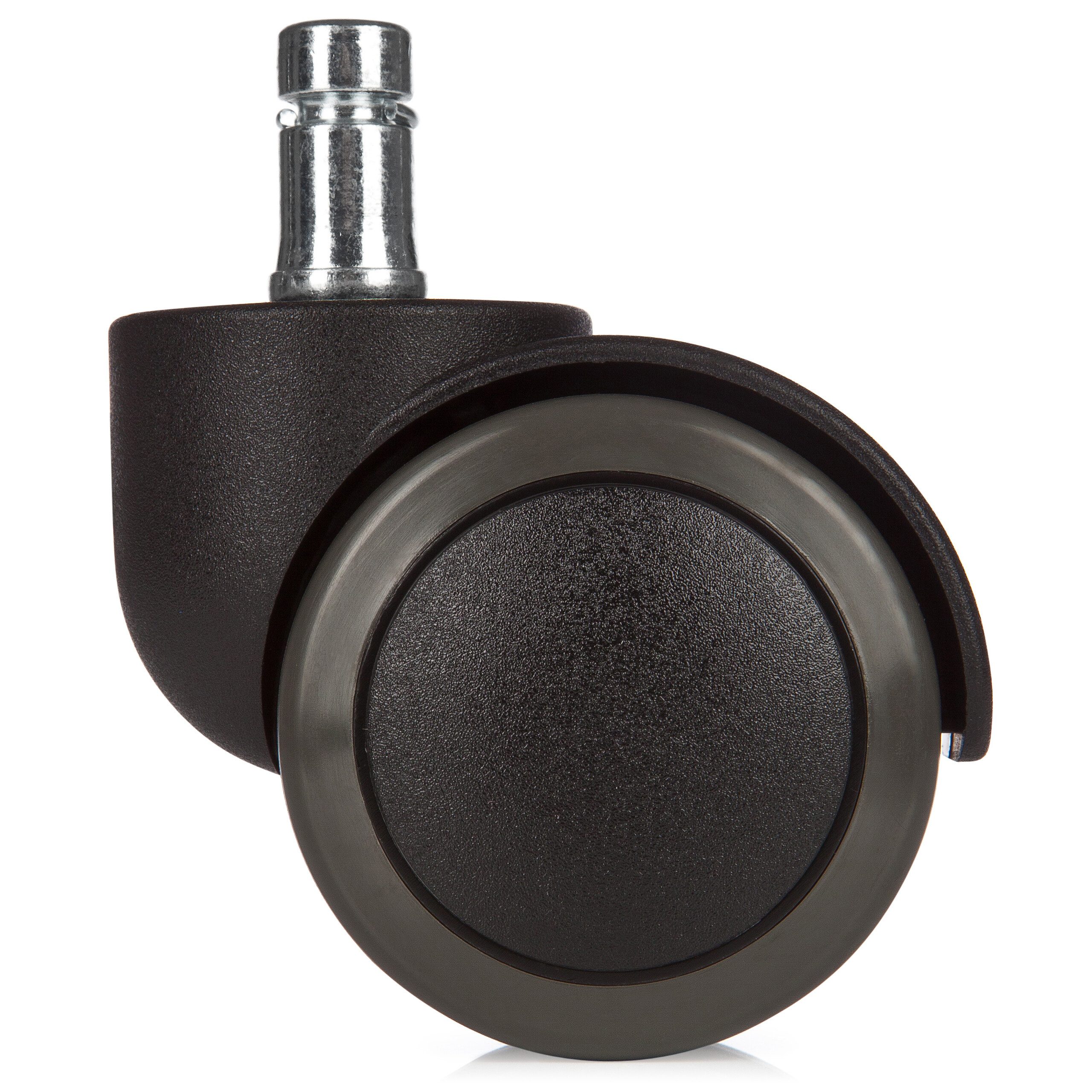 hjh OFFICE Stuhlrolle Stuhlrollen 5X Rolo 11Mm/50Mm Metall, Kunststoff, (5er Pack), Hartbodenrollen Bürostuhl, Rollen für Schreibtischstuhl