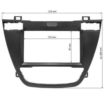 tomzz Audio Doppel DIN und DIN Radioblende passt für Opel Insignia schwarz matt Autoradio