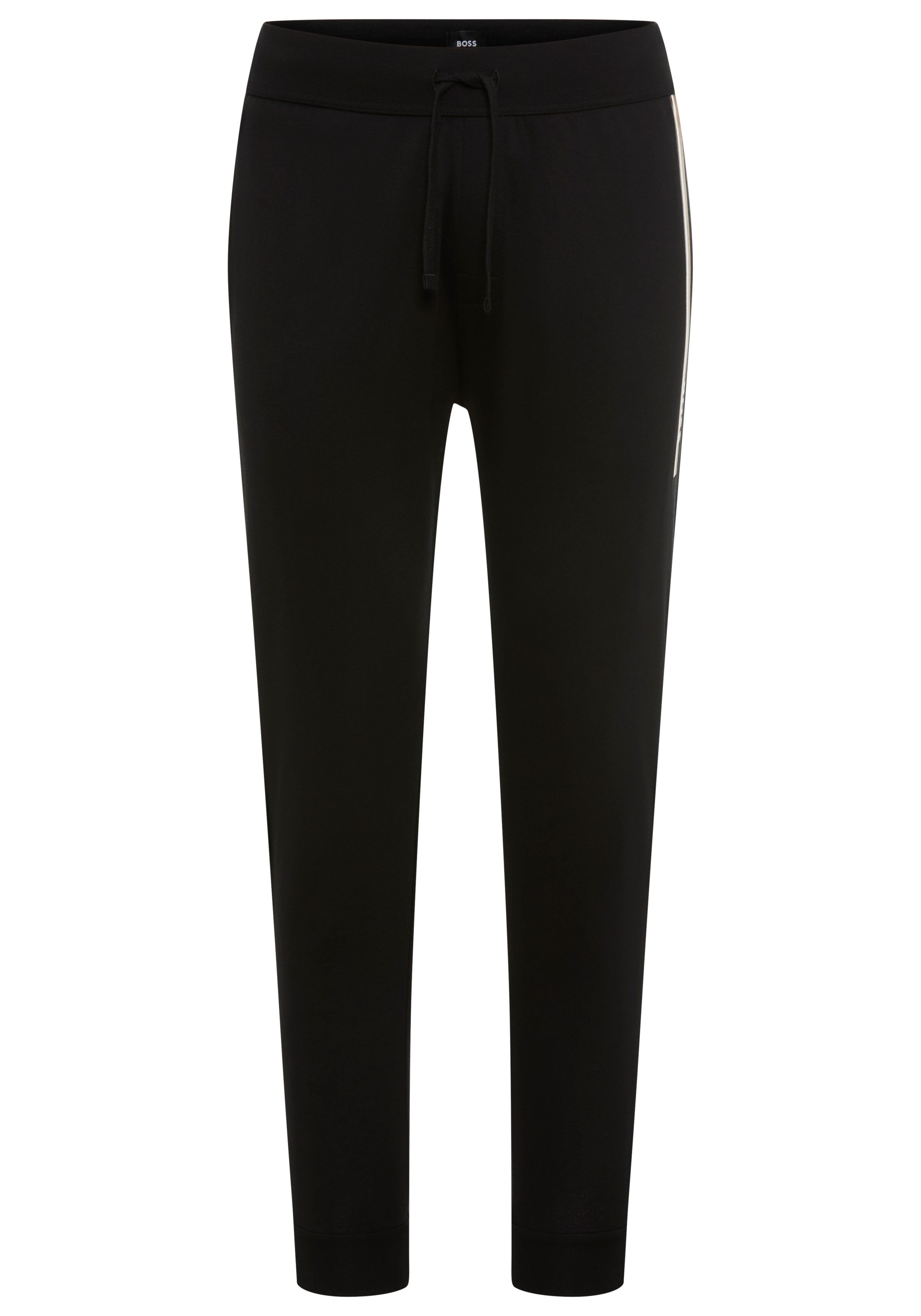 BOSS Jogginghose Authentic aus Baumwoll-Terry mit Streifen und Logo