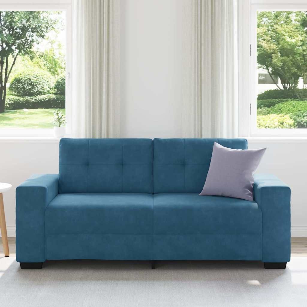vidaXL Sofa Zweisitzer-Sofa Blau 140 cm günstig online kaufen