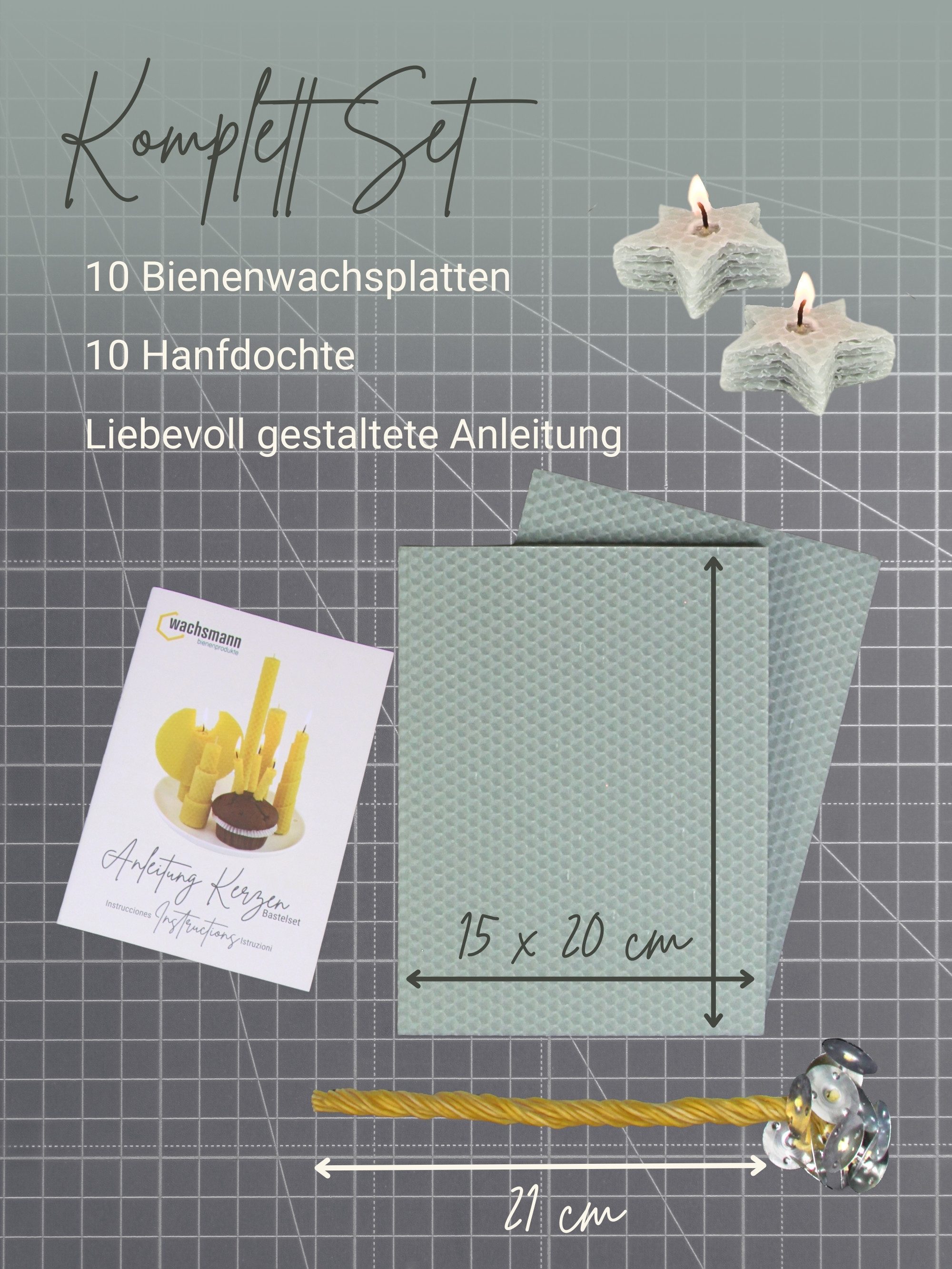 Wachsmann Bienenprodukte Bienenwachskerze Bastelset für Erwachsene, günstig online kaufen