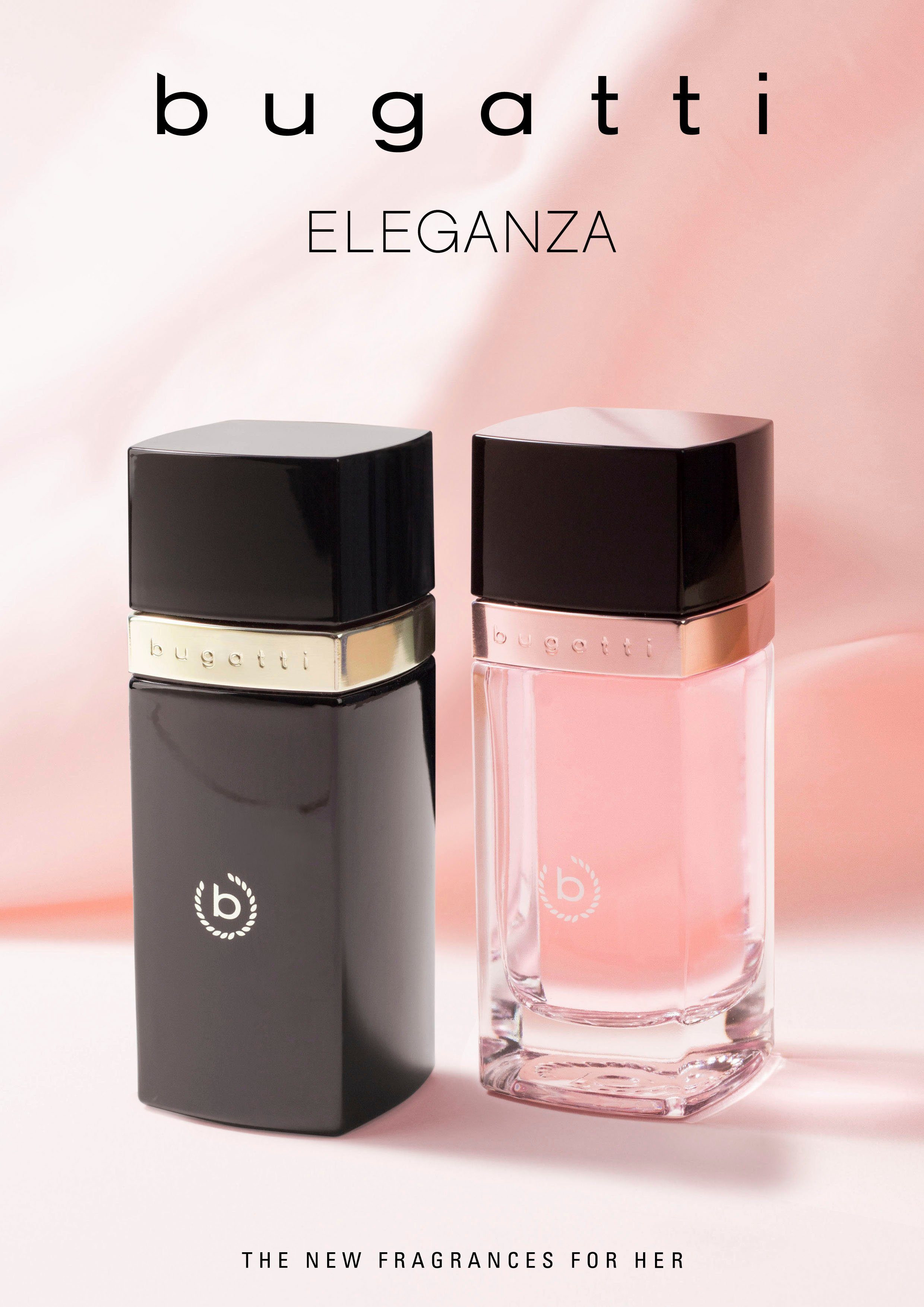 bugatti Eau de Parfum Eleganza Intensa EdP 60 ml, Blumiger Damenduft mit Himbeere, Mandarine, Jasmin und Amber.