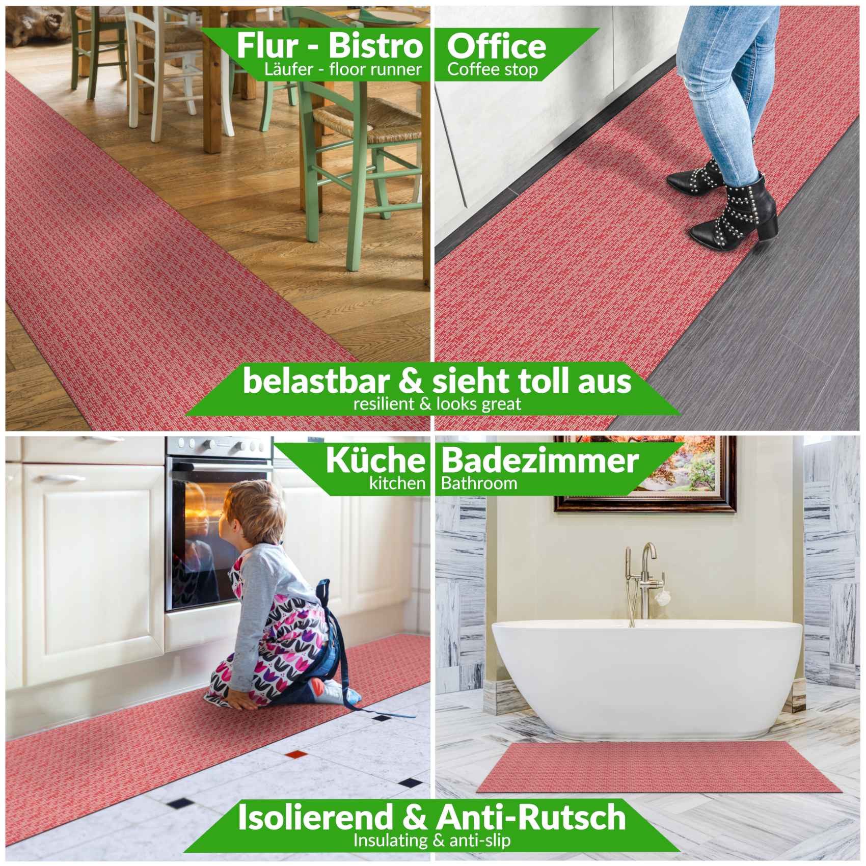 ANRO Küchenläufer ITACA Hochwertig Küchenteppich Teppich Textil, Eckig, Höh günstig online kaufen