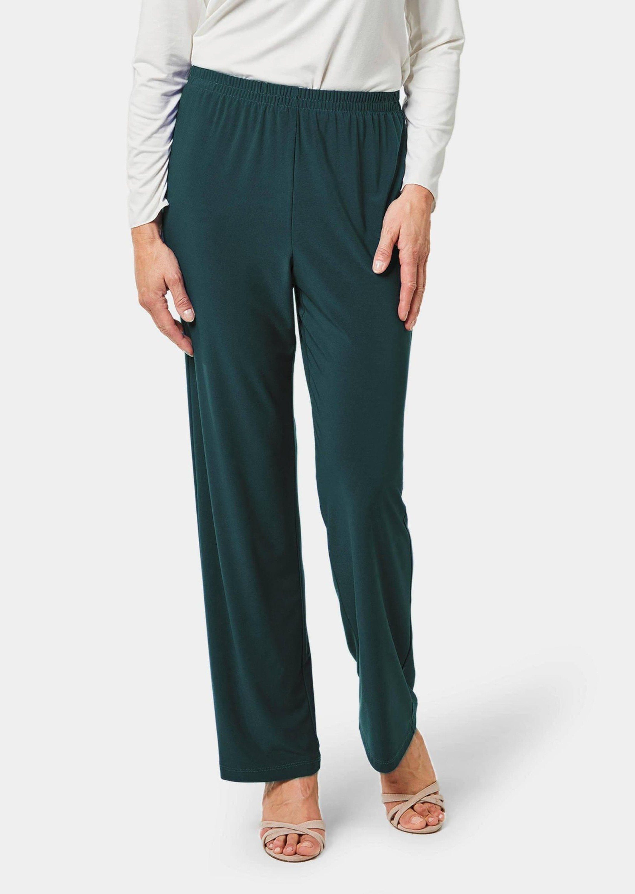 GOLDNER Schlupfhose Slinky-Hose mit weitem Bein Jerseyhose mit Schlupfbund und Knöchellänge