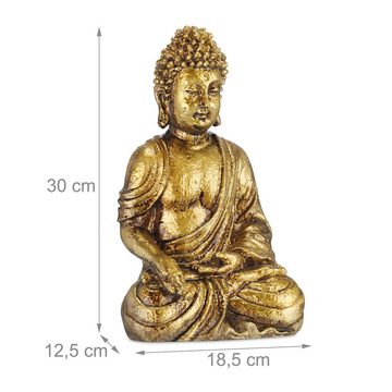 relaxdays Buddhafigur Buddha Figur Garten 30 cm