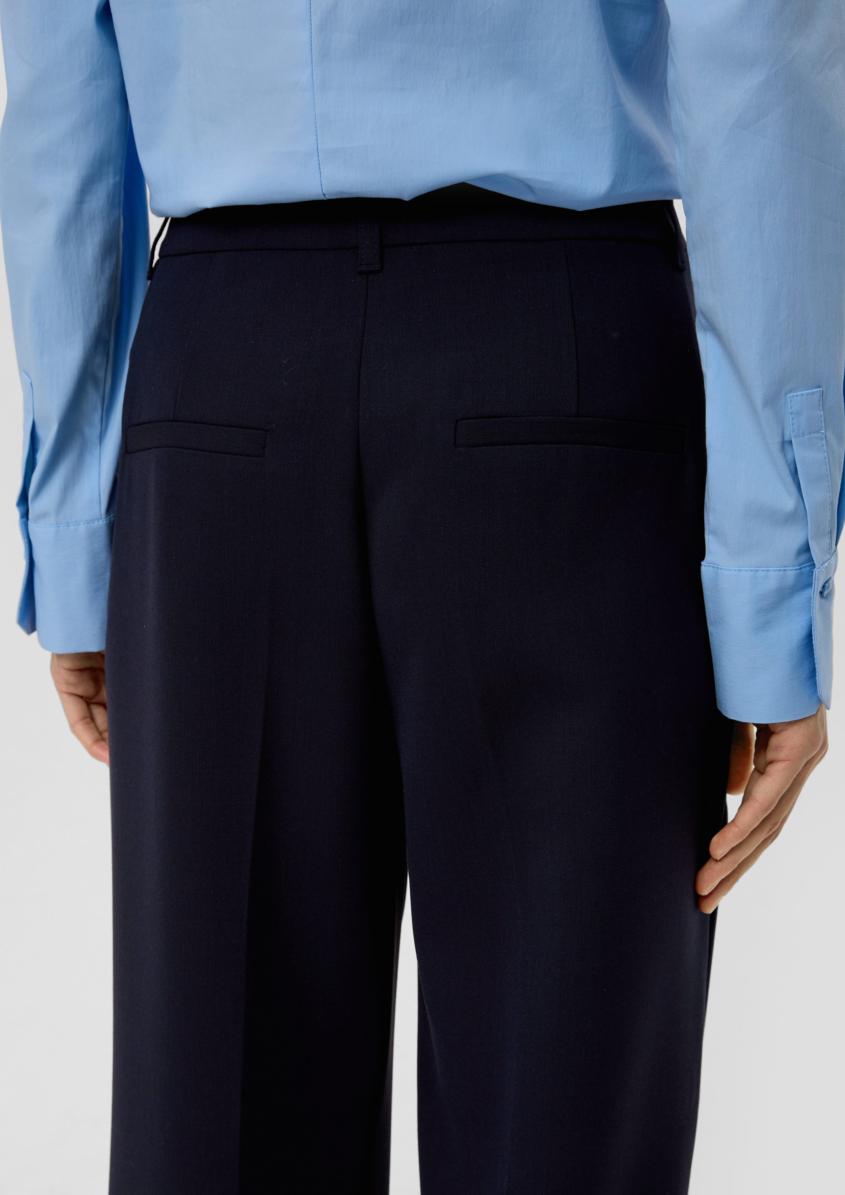s.Oliver BLACK LABEL Bügelfaltenhose in Unifarbe günstig online kaufen
