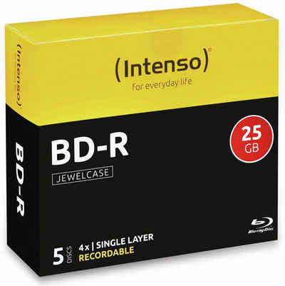 Intenso DVD-Rohling INTENSO Blu-ray Disc BD-R 25 GB, Jewel Case, 5