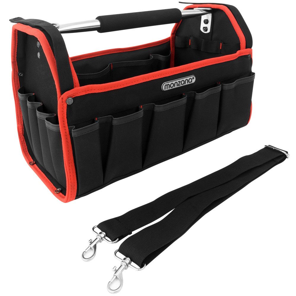 monzana Werkzeugtasche, Werkzeugbox Montagetasche 42cm 8 Innen und 15 Außentaschen Werkzeugbox
