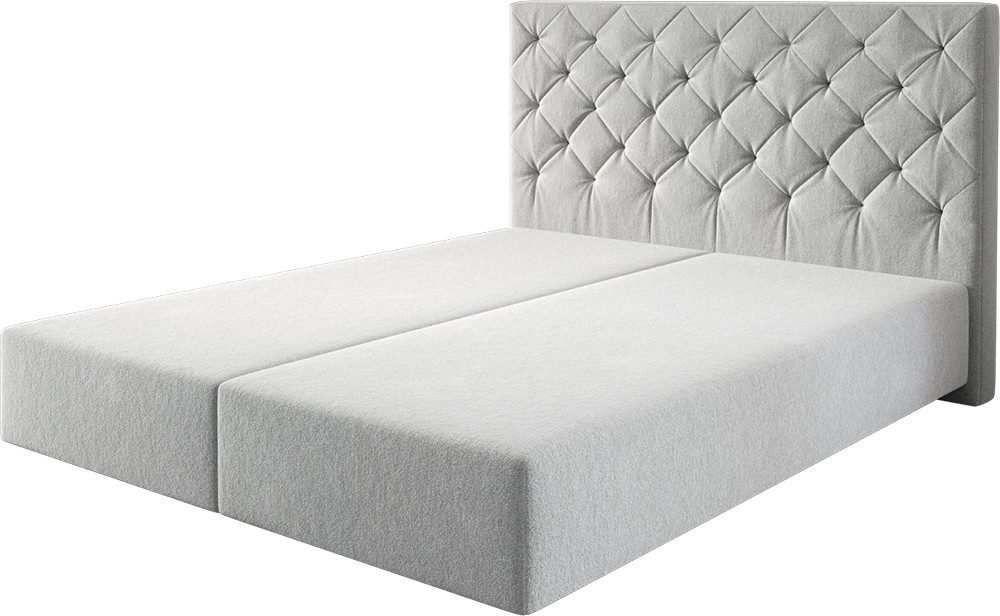 DELIFE Bettgestell Dream-Great, Mikrofaser Silbergrau 160x200 günstig online kaufen