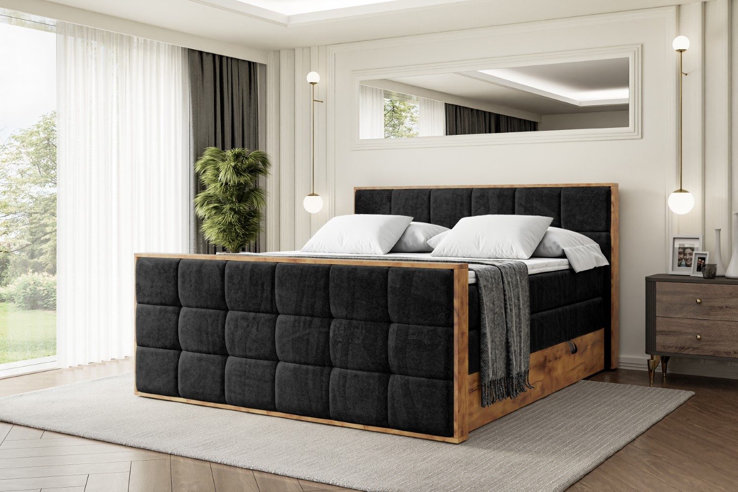 ALTDECOR Boxspringbett LOLLI7-Z KING (Multipocket-Matratze H4, günstig online kaufen