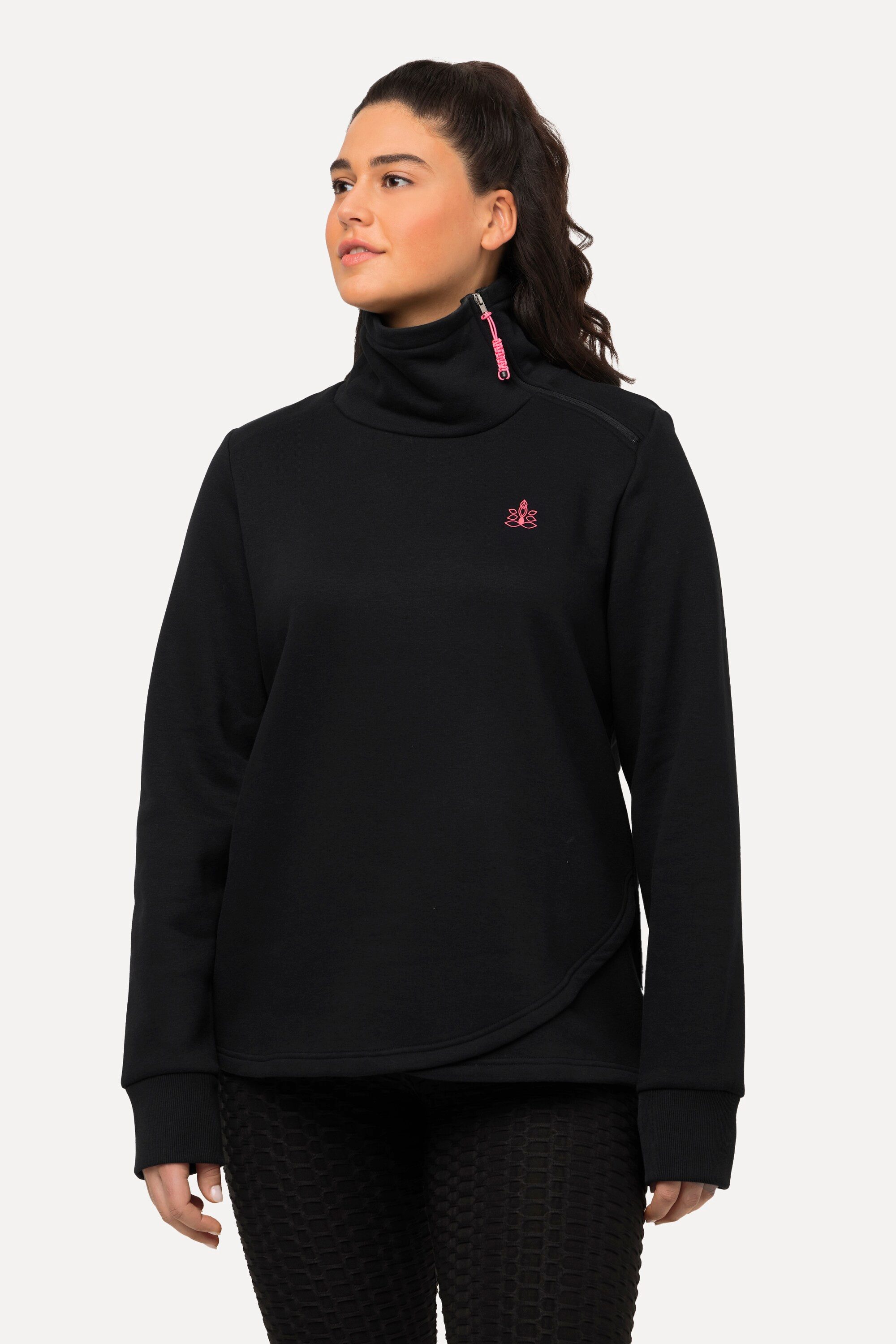 Ulla Popken Sweatshirt Sweatshirt Stehkragen Zipper günstig online kaufen