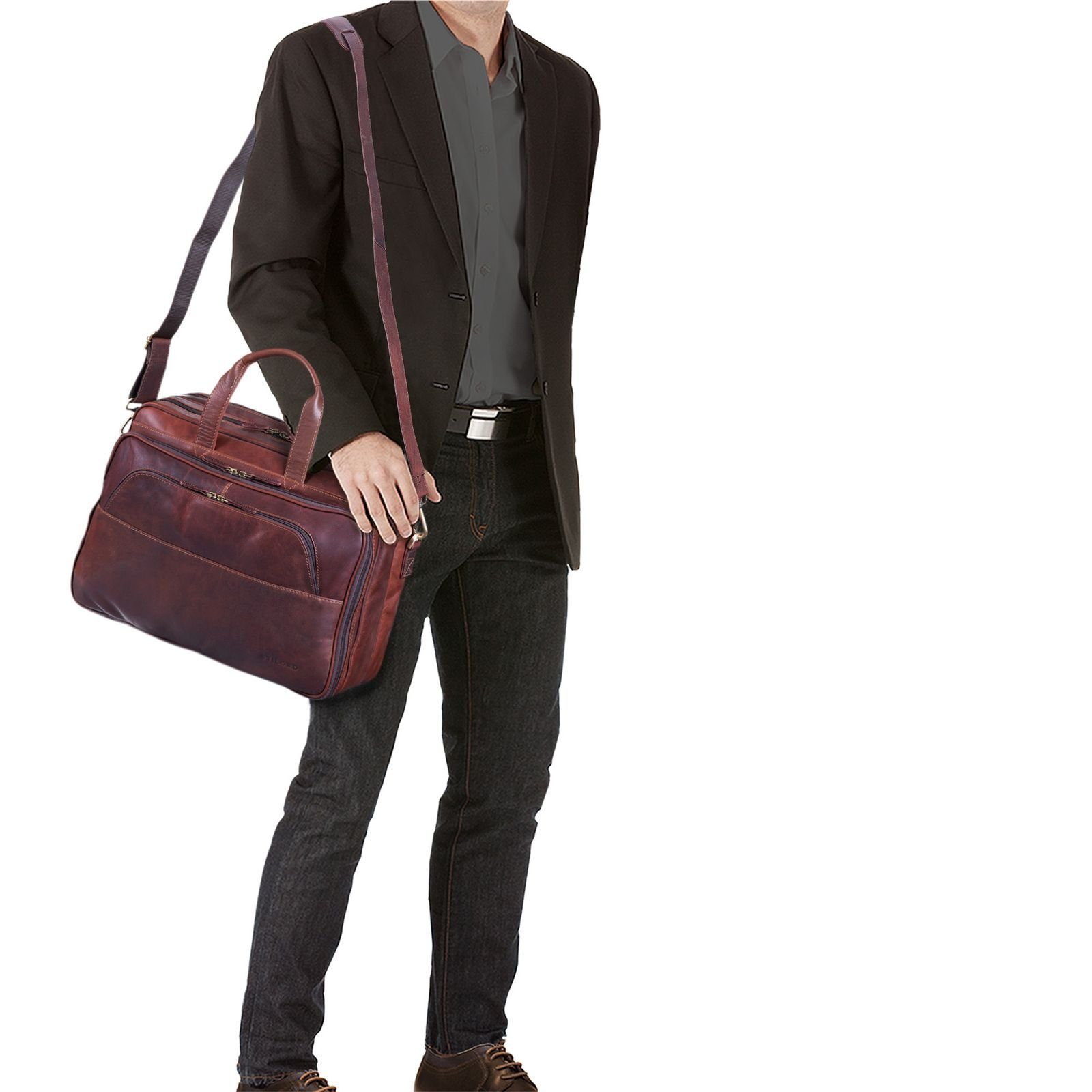 STILORD Aktentasche "Artemis" Vintage Lehrertasche Leder Aktentasche günstig online kaufen
