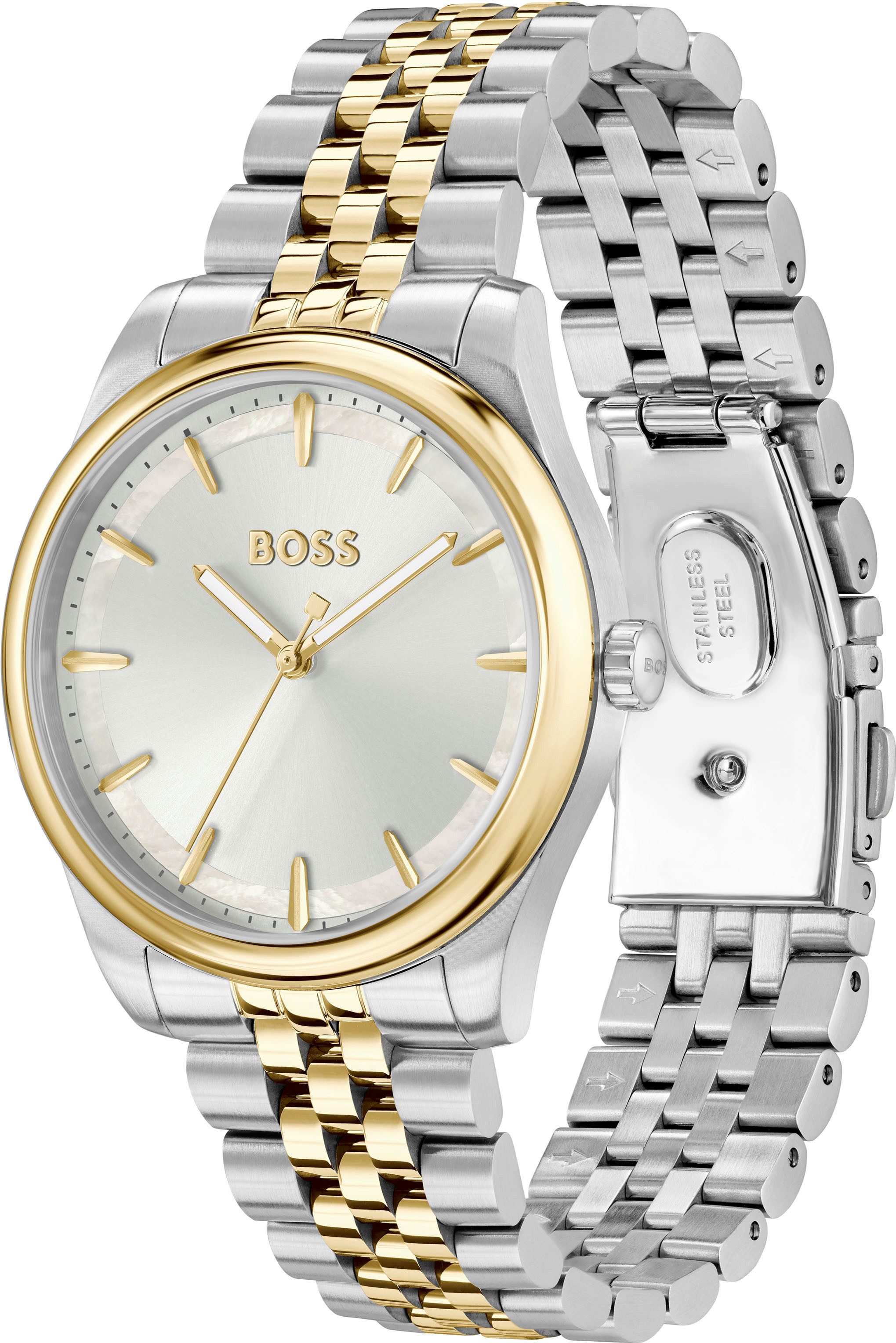 BOSS Quarzuhr GRACEFUL 1502779, Armbanduhr, Damenuhr, Edelstahlarmband, ana günstig online kaufen