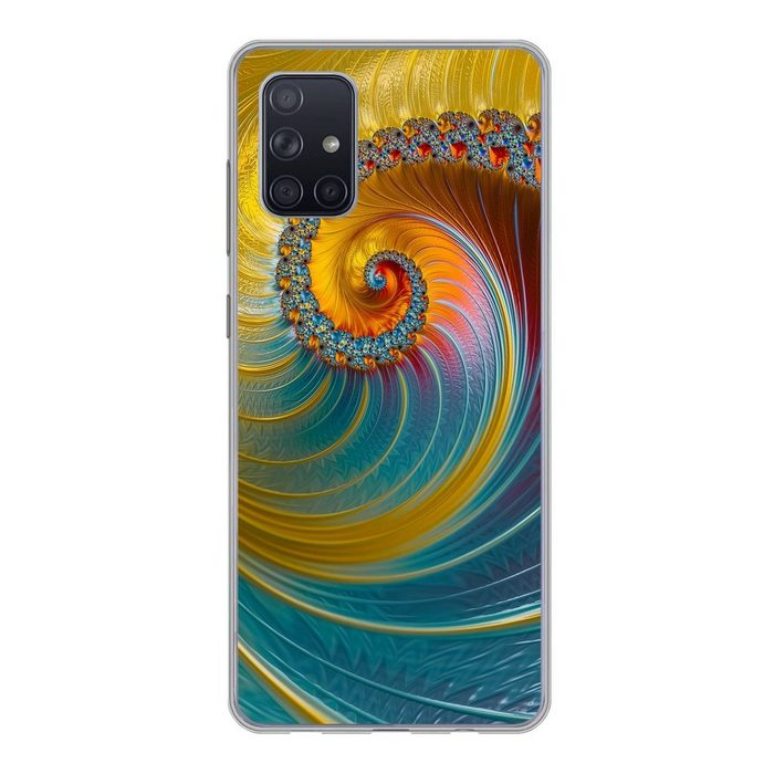 MuchoWow Handyhülle Abstrakt - Muschel - Farbe Handyhülle Samsung Galaxy A51 5G Smartphone-Bumper Print Handy