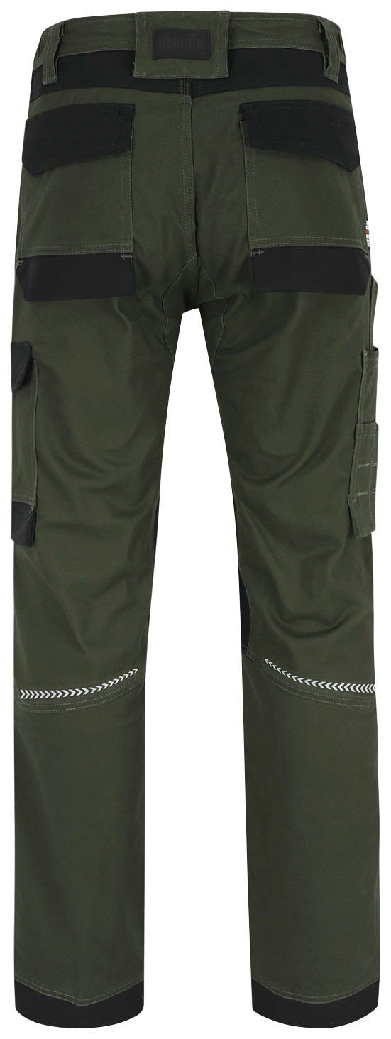 Herock bequem wasserabweisend, weich Arbeitshose khaki XENI und Stretch, Multi-pocket, Baumwolle,