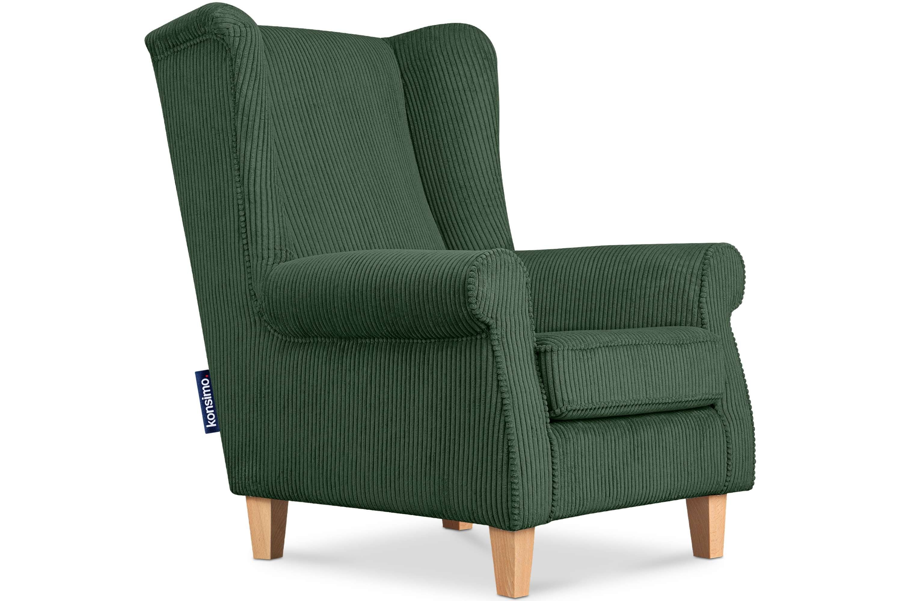 KONSIMO® Ohrensessel MILES Gepolsterter Sessel, mit günstig online kaufen