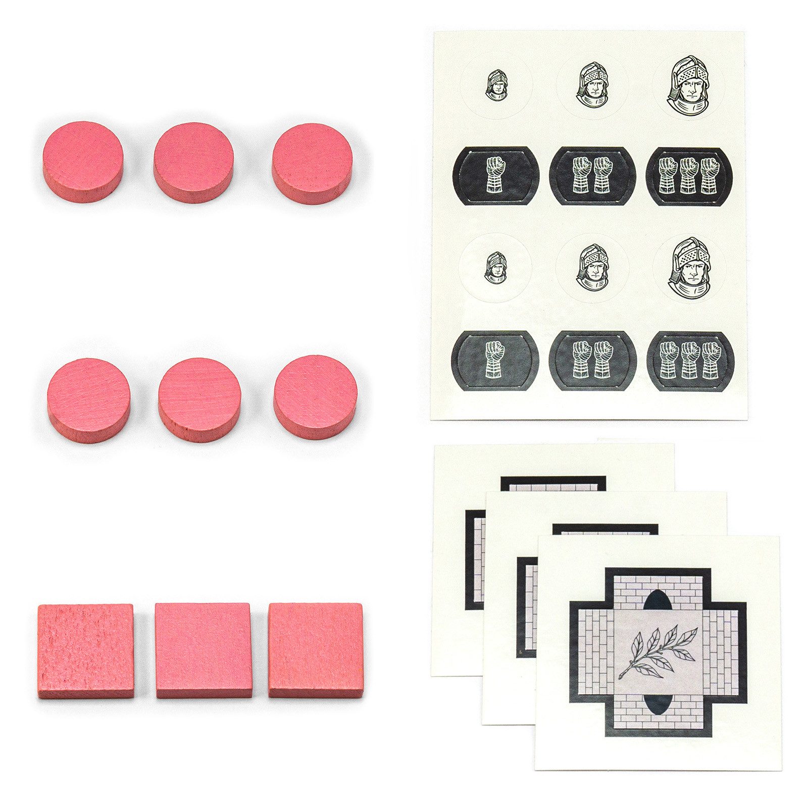 Waldfelsen Spiel – Holz-Figuren Spielfiguren Ersatz passend für Die Siedler von Catan, Spielmaterial, Verschiedene Farben