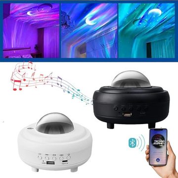 Gontence LED Nachtlicht LED Musik Projektor, Bluetooth Portabler Projektor (Aurora Nordlichter Projektor Lampe)