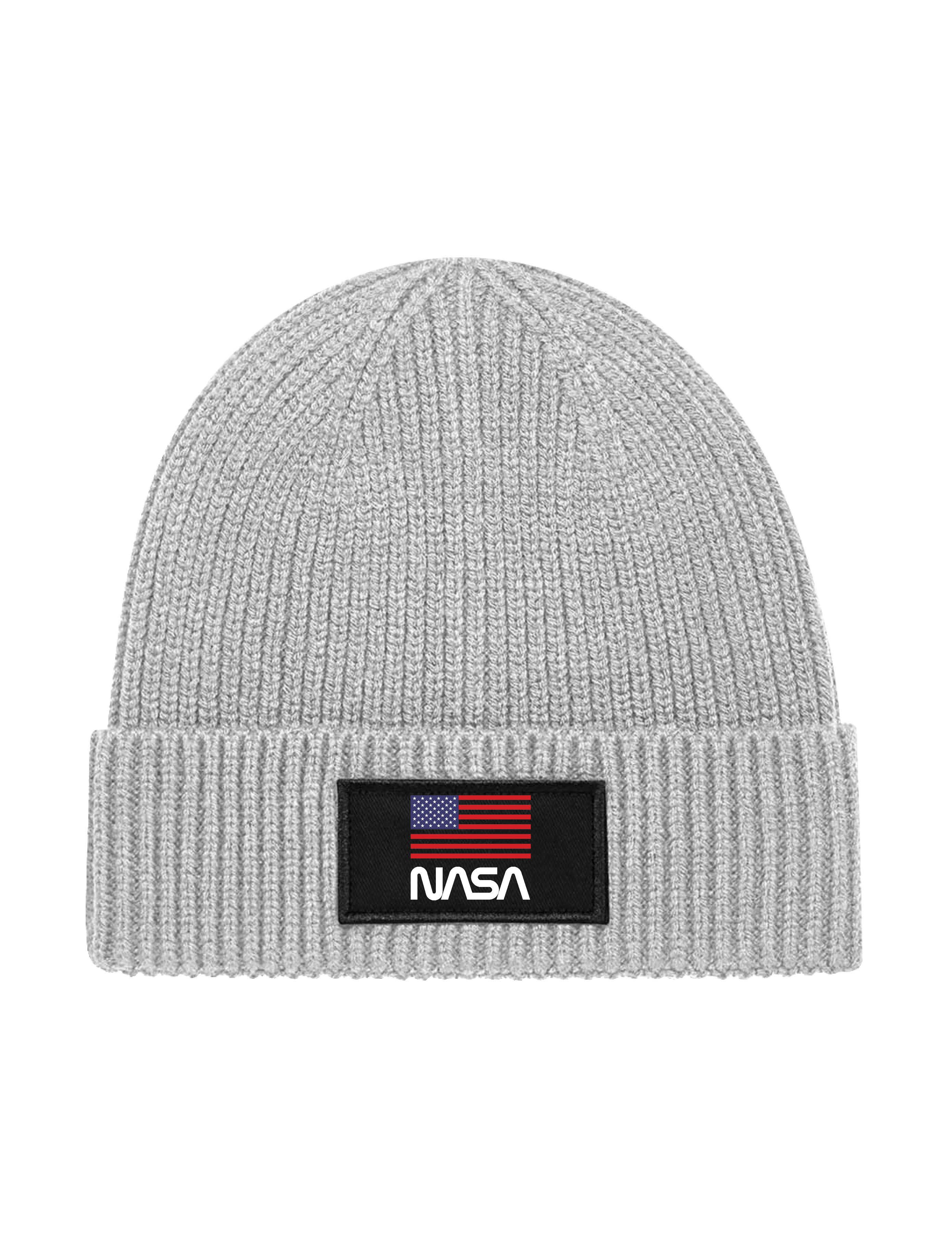 Beanie Unisex Strick Beanie Mütze mit NASA USA Aufdruck Geschenk