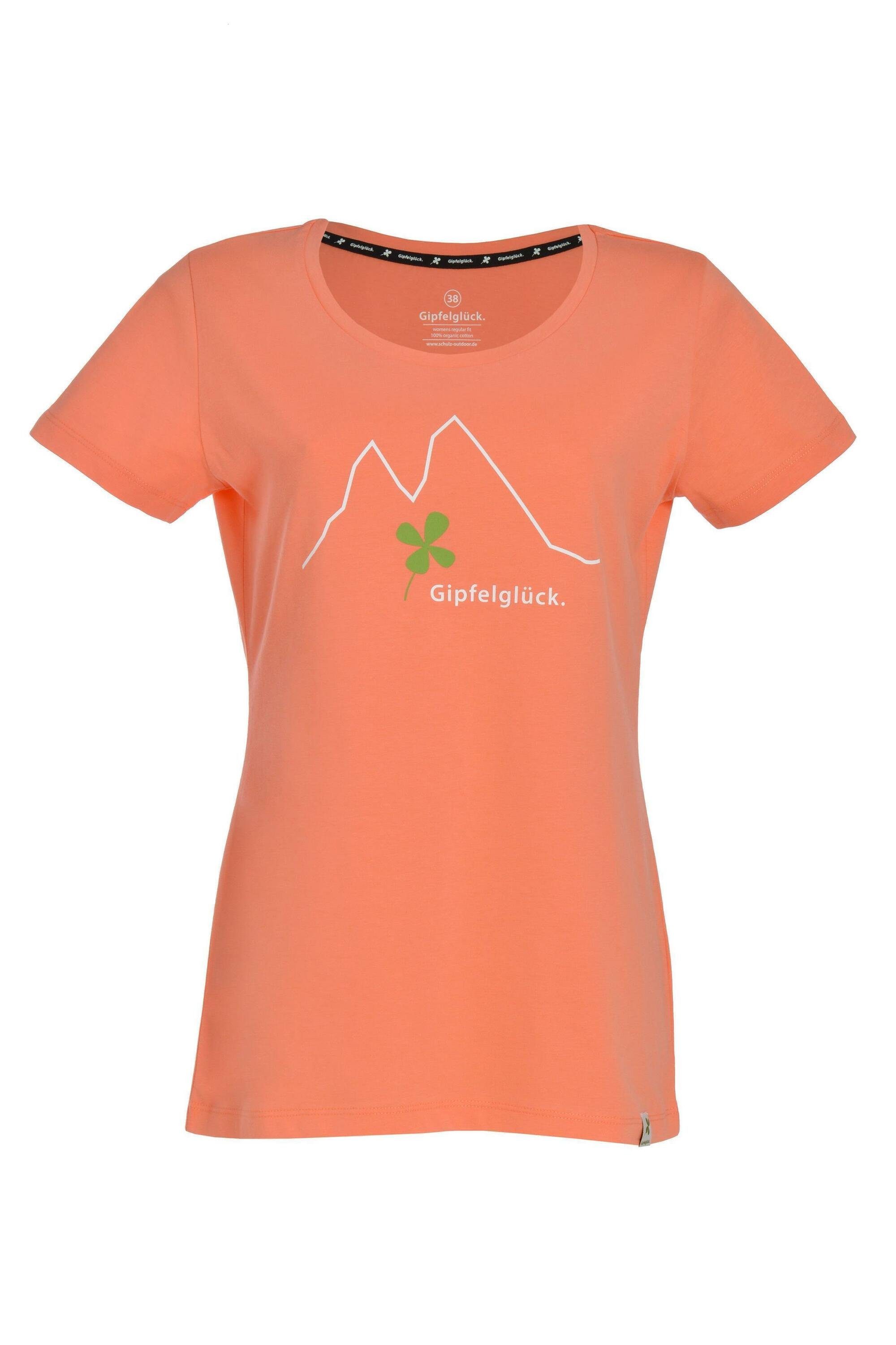 Gipfelglück T-Shirt Irene für Damen, aus Bio-Baumwolle Salmon