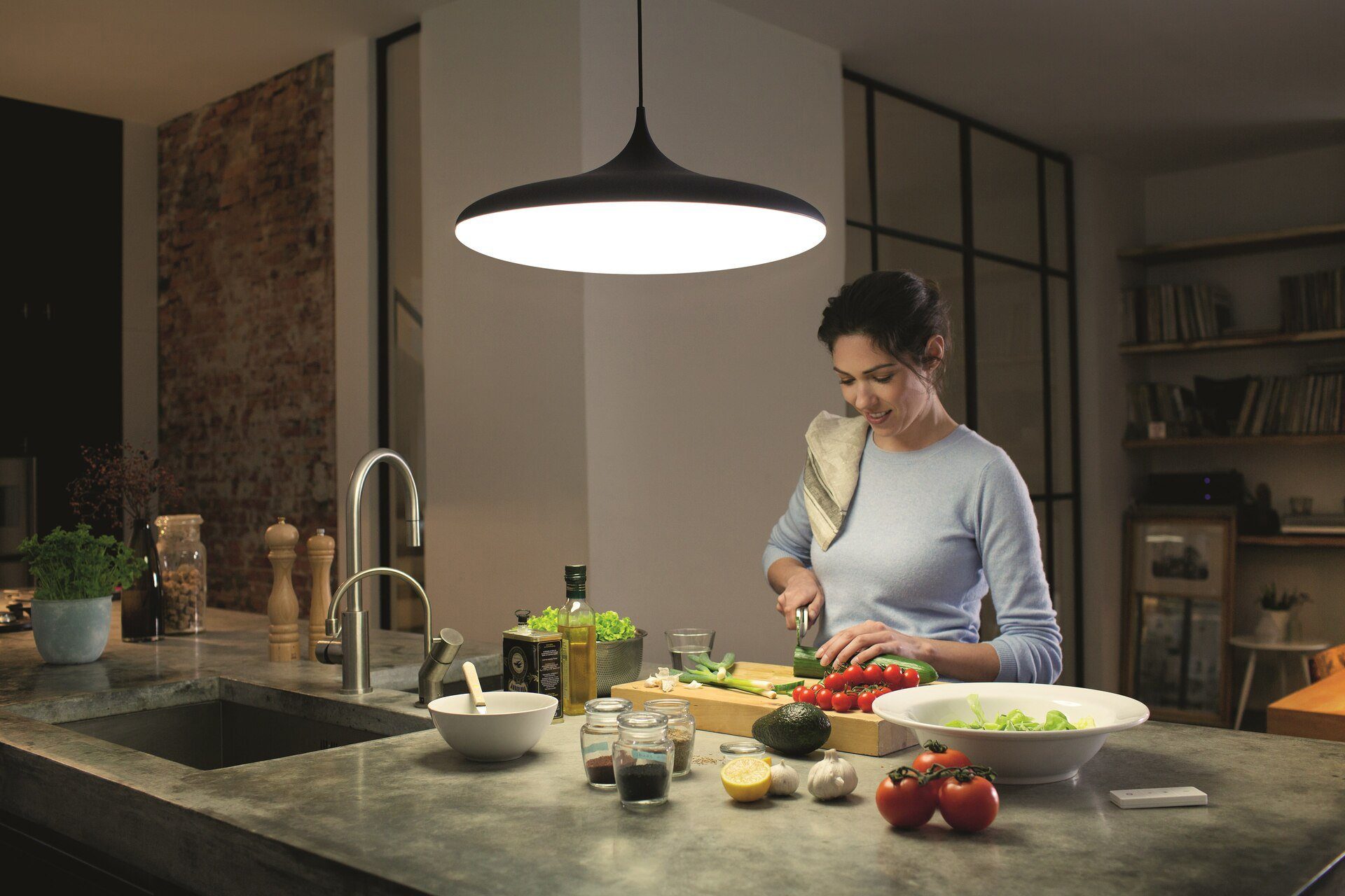 Philips Dimmfunktion, fest LED Hue integriert, Pendelleuchte Cher, LED Warmweiß