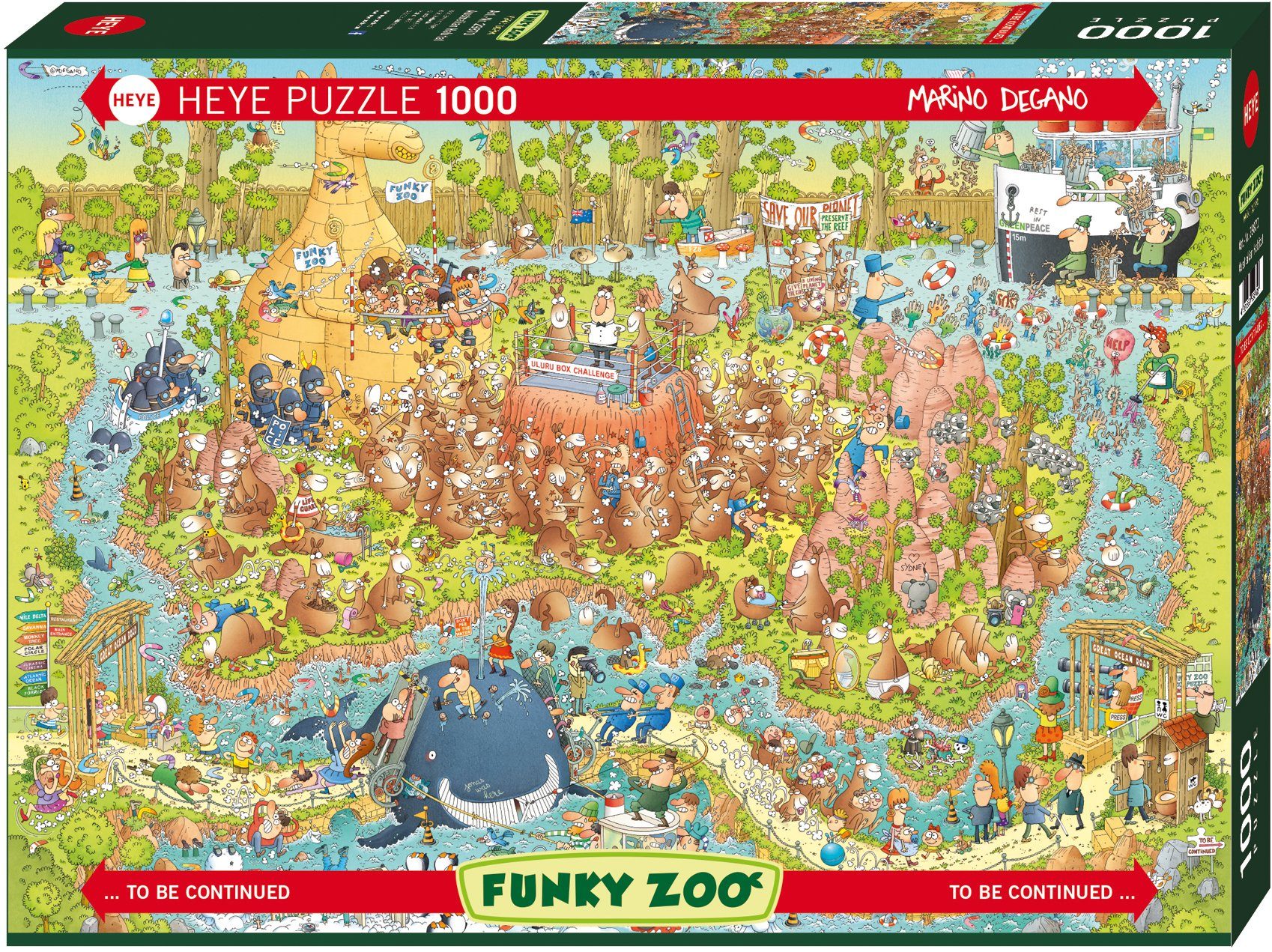 Puzzleteile, Puzzle 1000 in Germany Made HEYE Habitat, Australian