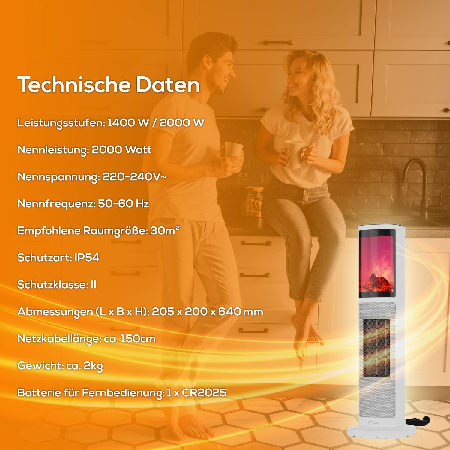 TroniTechnik Heizstrahler Turmheizer KH-064, Keramikelement, Heizgerät,Oszi günstig online kaufen