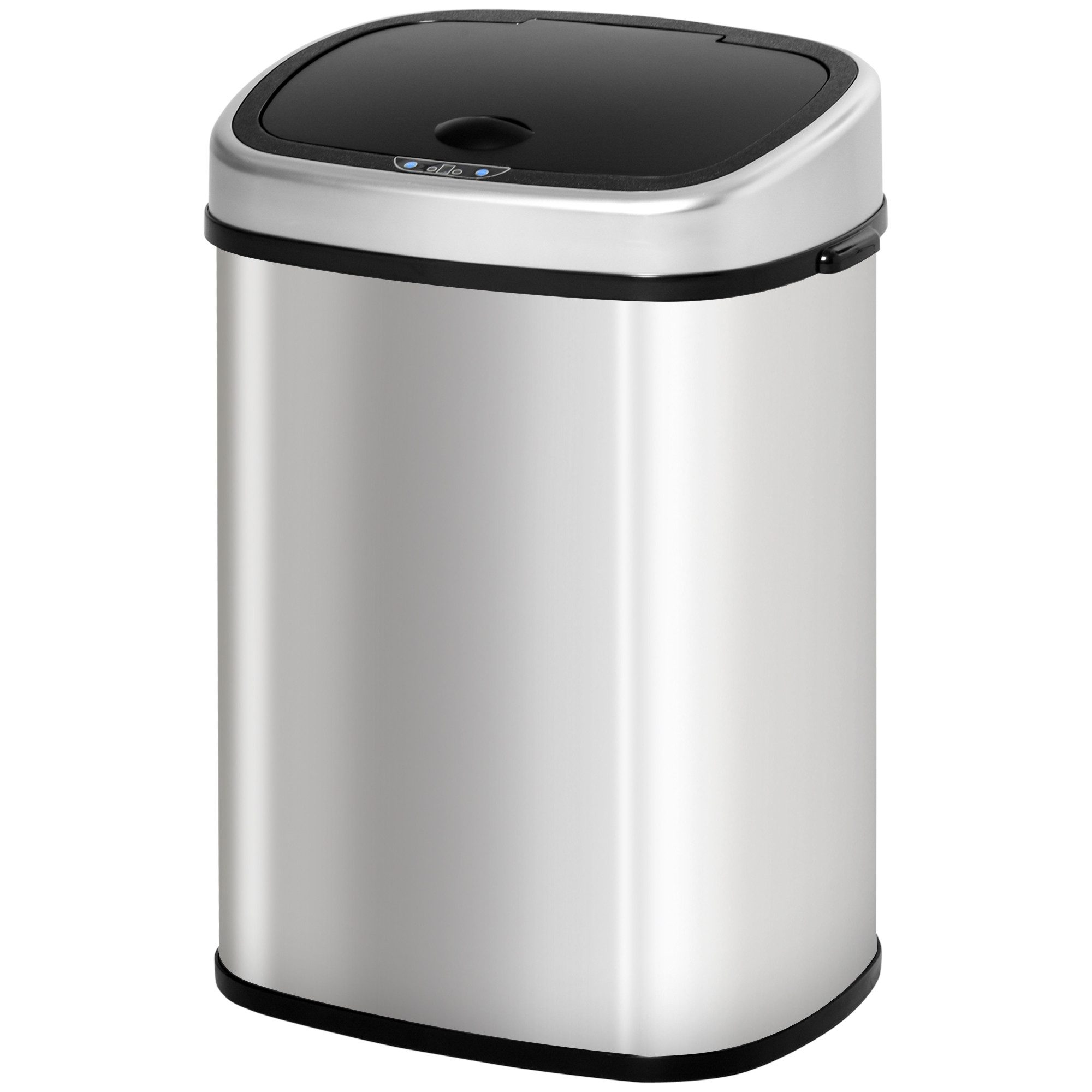 HOMCOM Mülleimer Sensor 48L Bewegungssensor, wasserdicht, für Büro, Schlafzimmer, Automatik Mülleimer Abfalleimer mit Infrarotsensor Küche Silber
