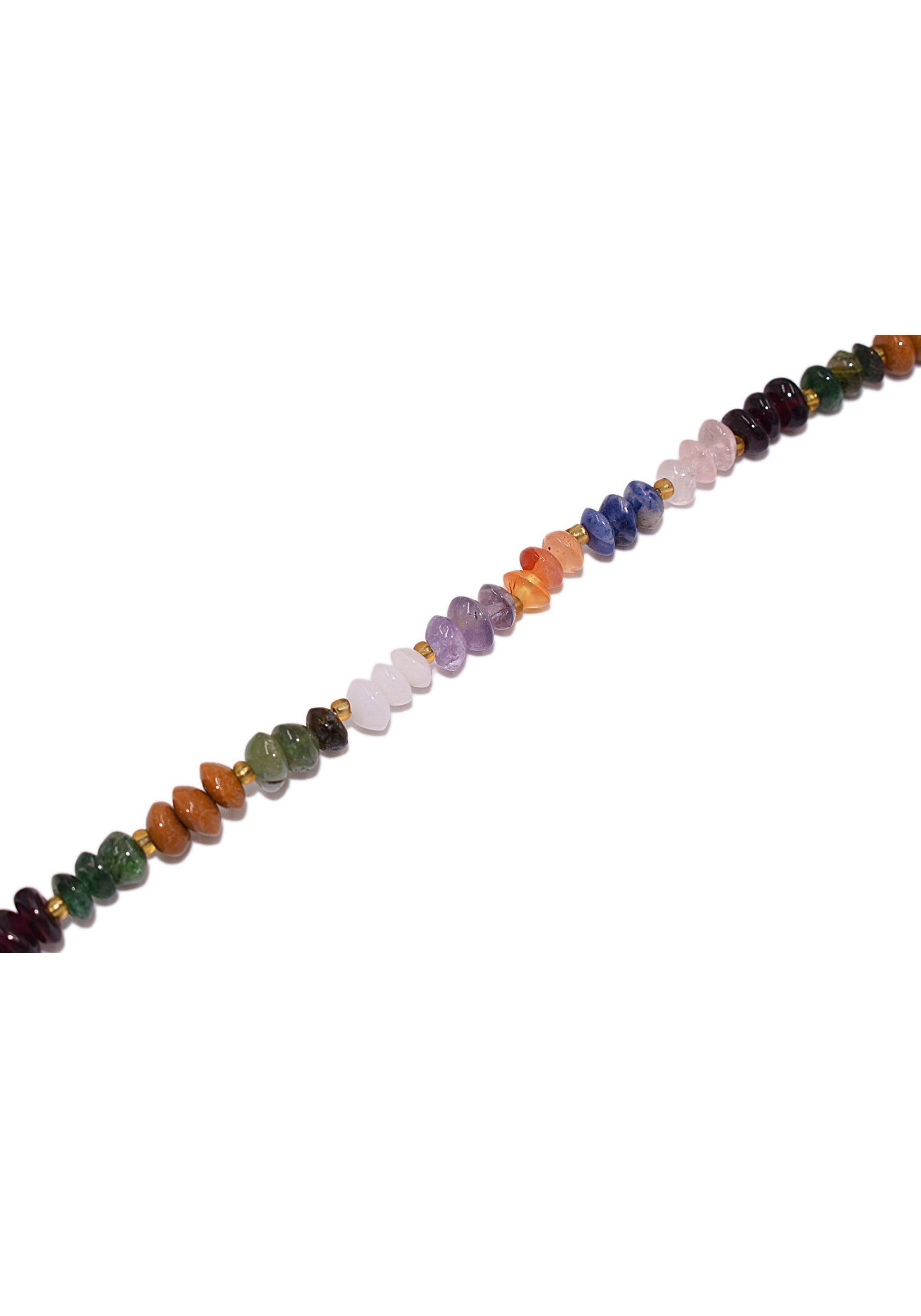 Firetti Collier Schmuck Geschenk Halsschmuck Halskette Edelsteinkette Tigerauge, mit Edelsteinen