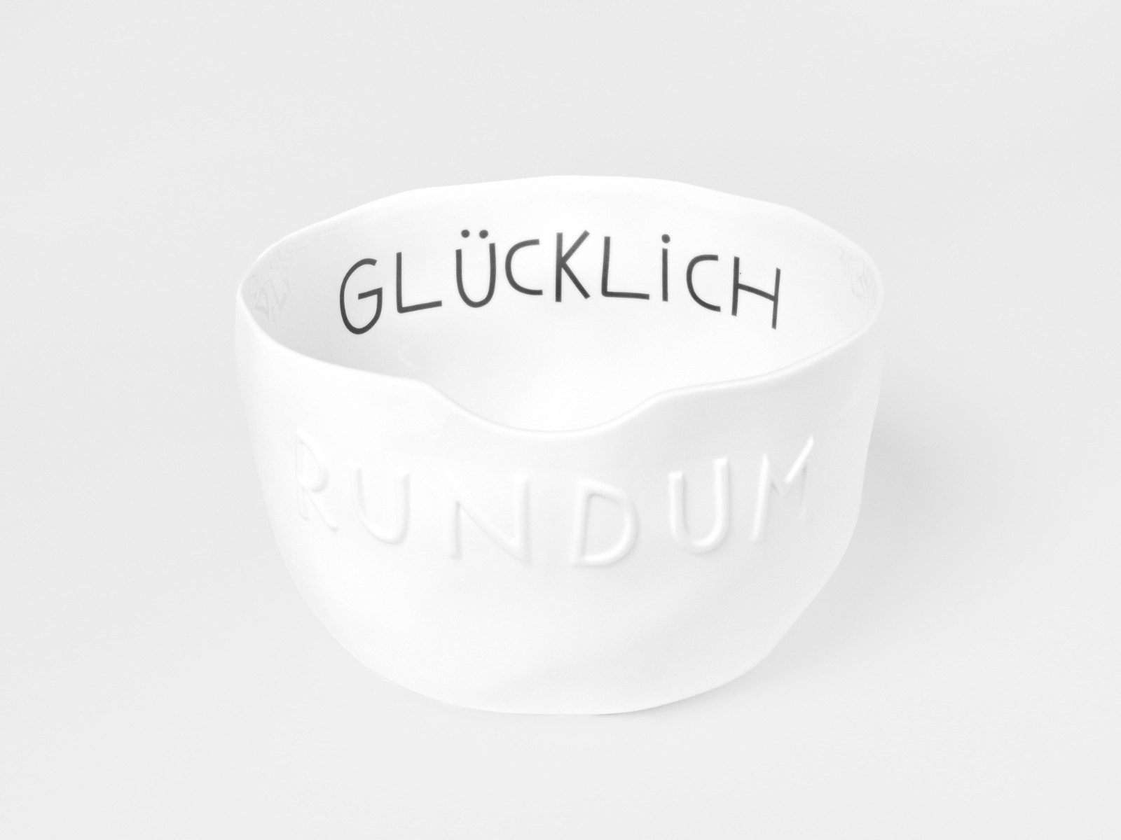 räder design stories Schüssel Guten Morgen Schüssel Rundum glücklich weiß 25cm, Porzellan, (Schalen & Schüsseln)