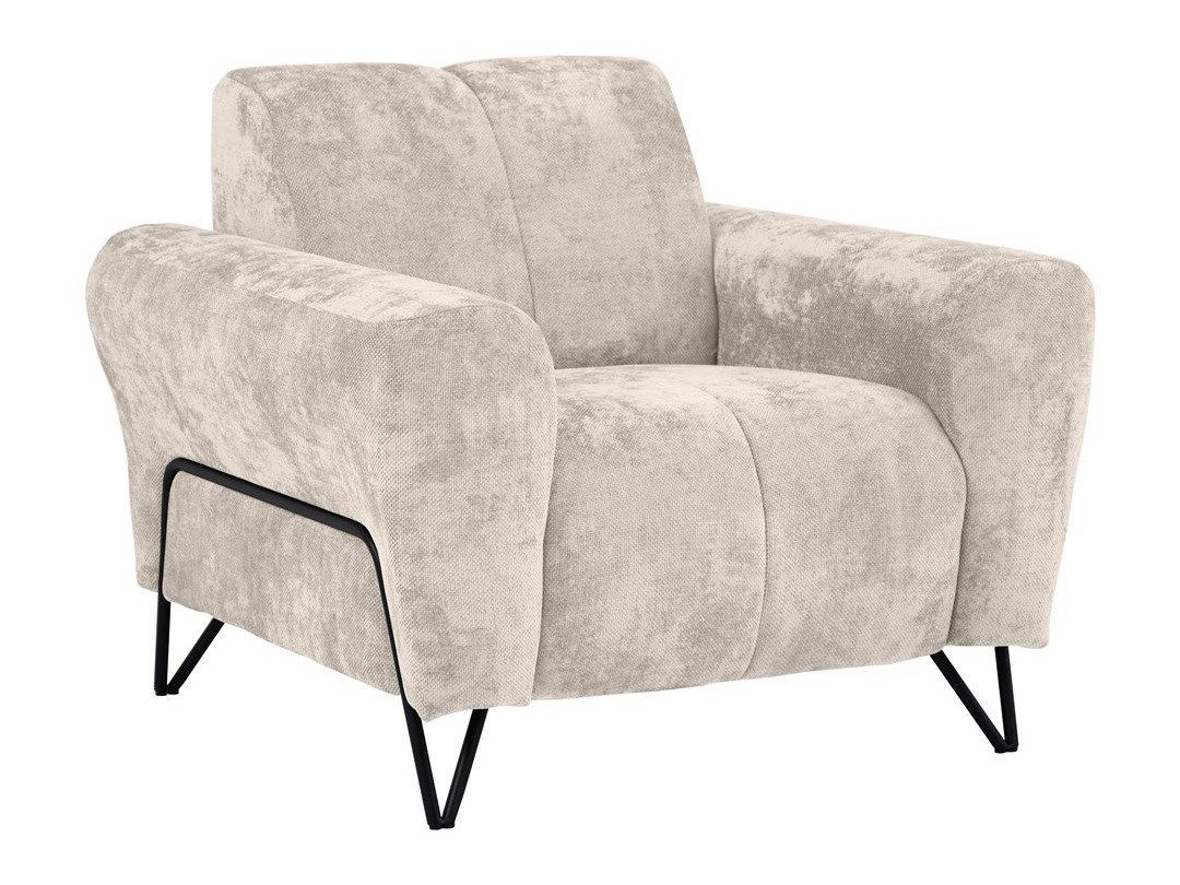 Beautysofa Sessel mit Metallbeine in schwarzer VOLARE, viele Farbvarianten, günstig online kaufen