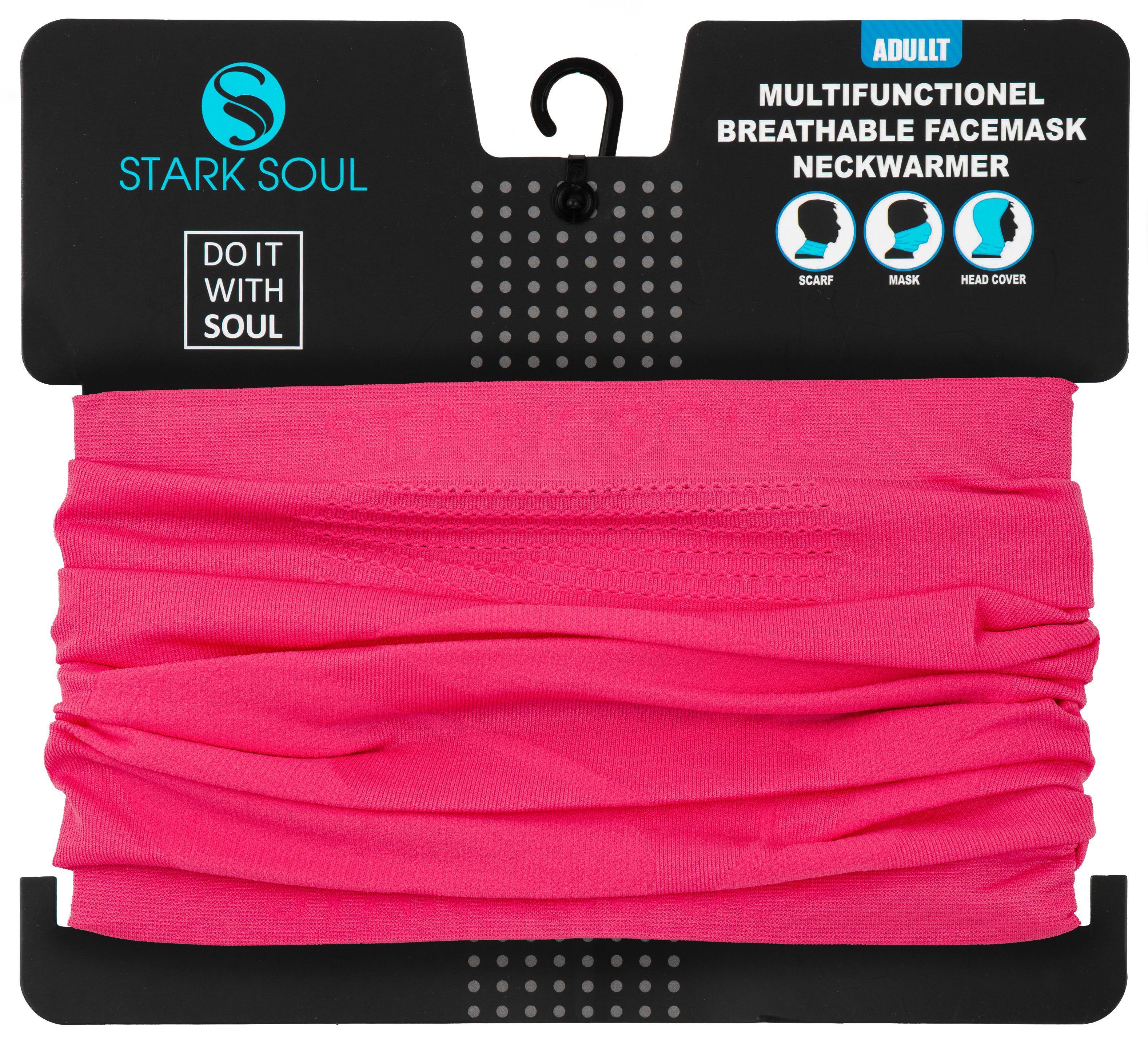 -BREATH- Soul® Seamless Multifunktions Halstuch Pink Facemask Neckwarmer, Stark Multifunktionstuch